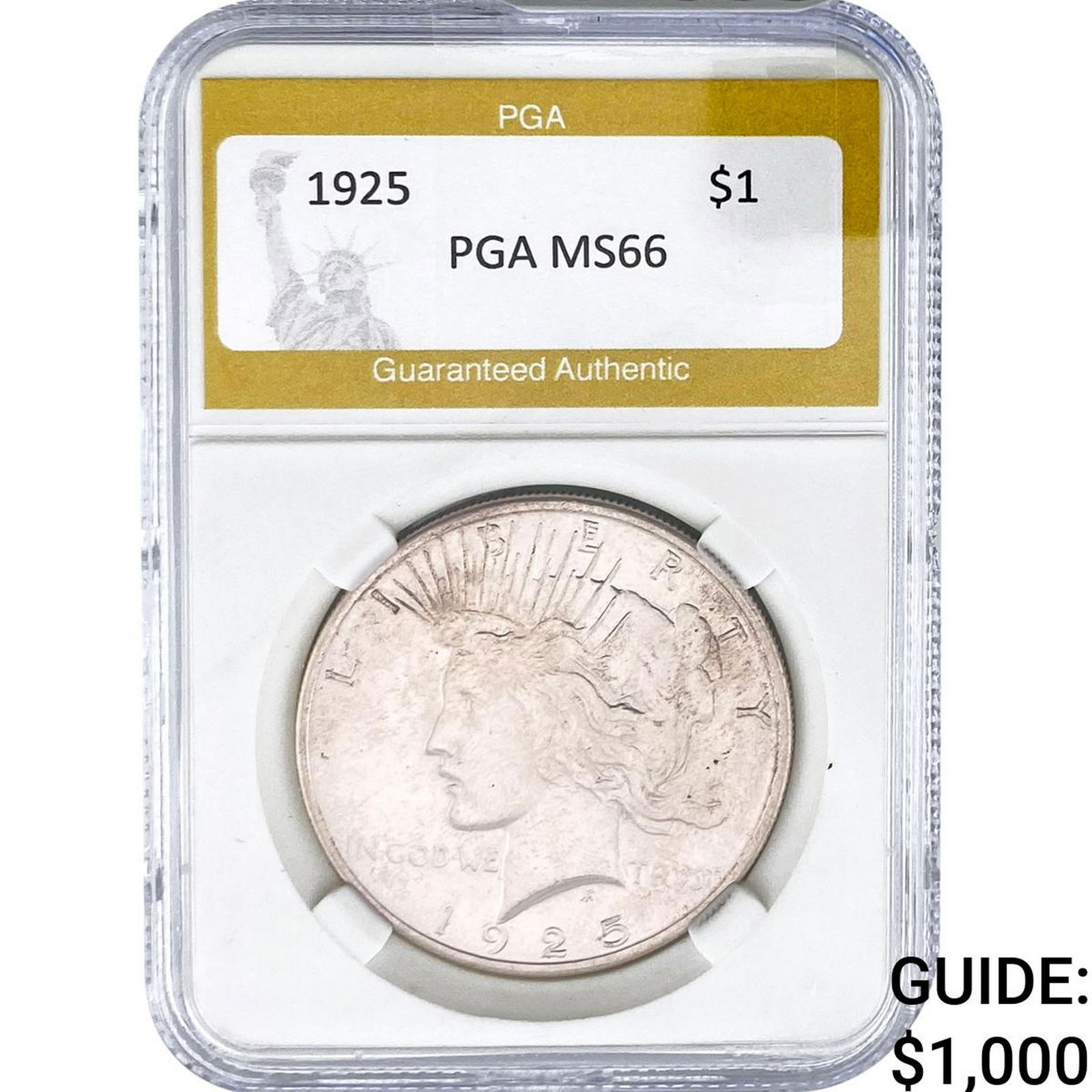1925 Silver Peace Dollar PGA MS66 (1 of 2)