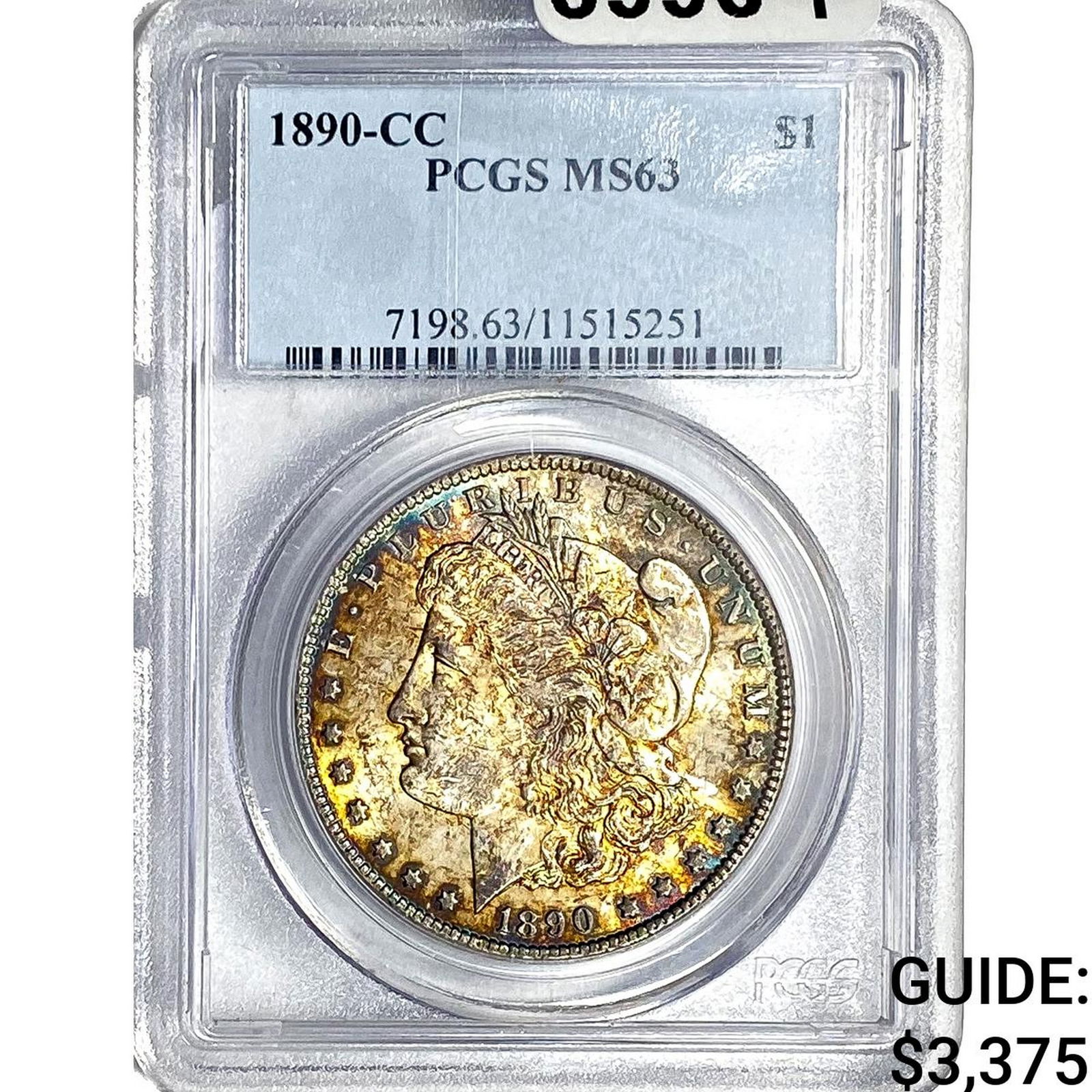 1890-CC Morgan Silver Dollar PCGS MS63 (1 of 2)