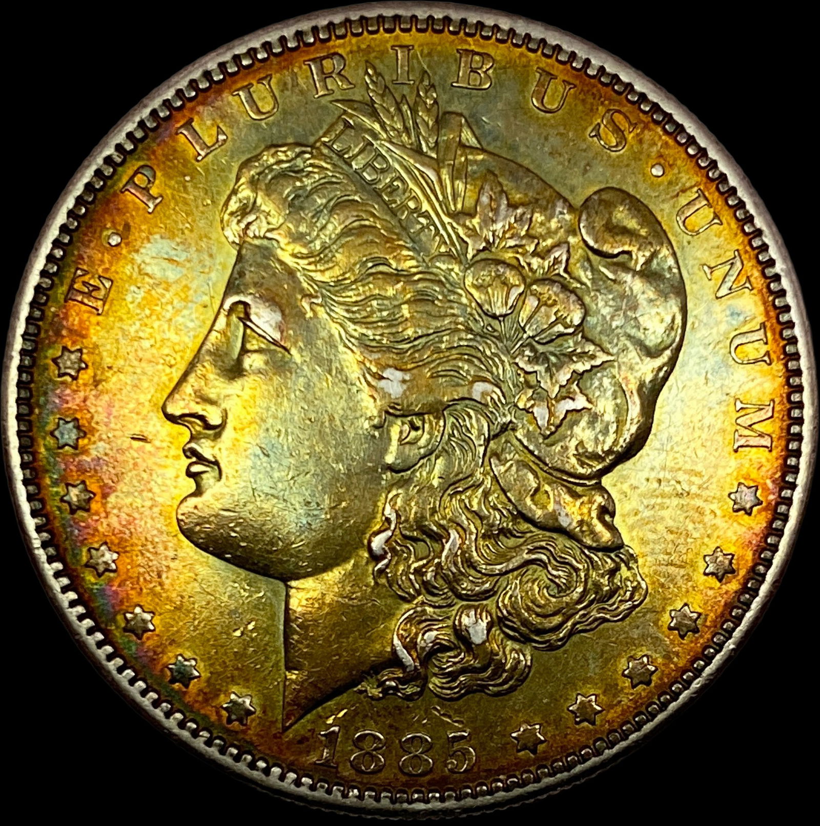 1885-S Silver Morgan Dollar CLOSELY  UNCIRCULATED (1 of 2)