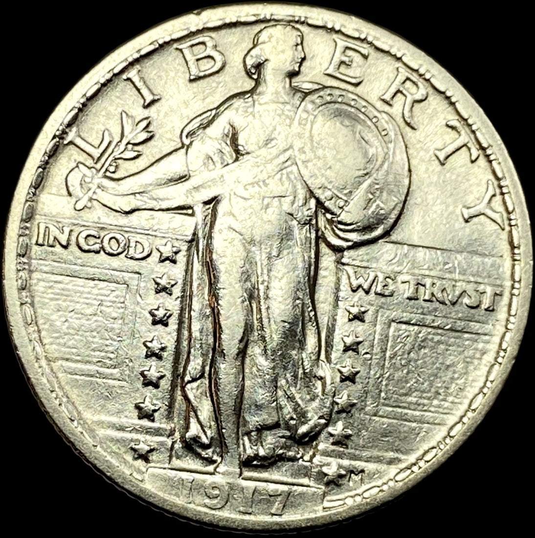 1917 Type 2 Standing Liberty Quarter CLOSELY UNCIRCULATED (1 of 2)