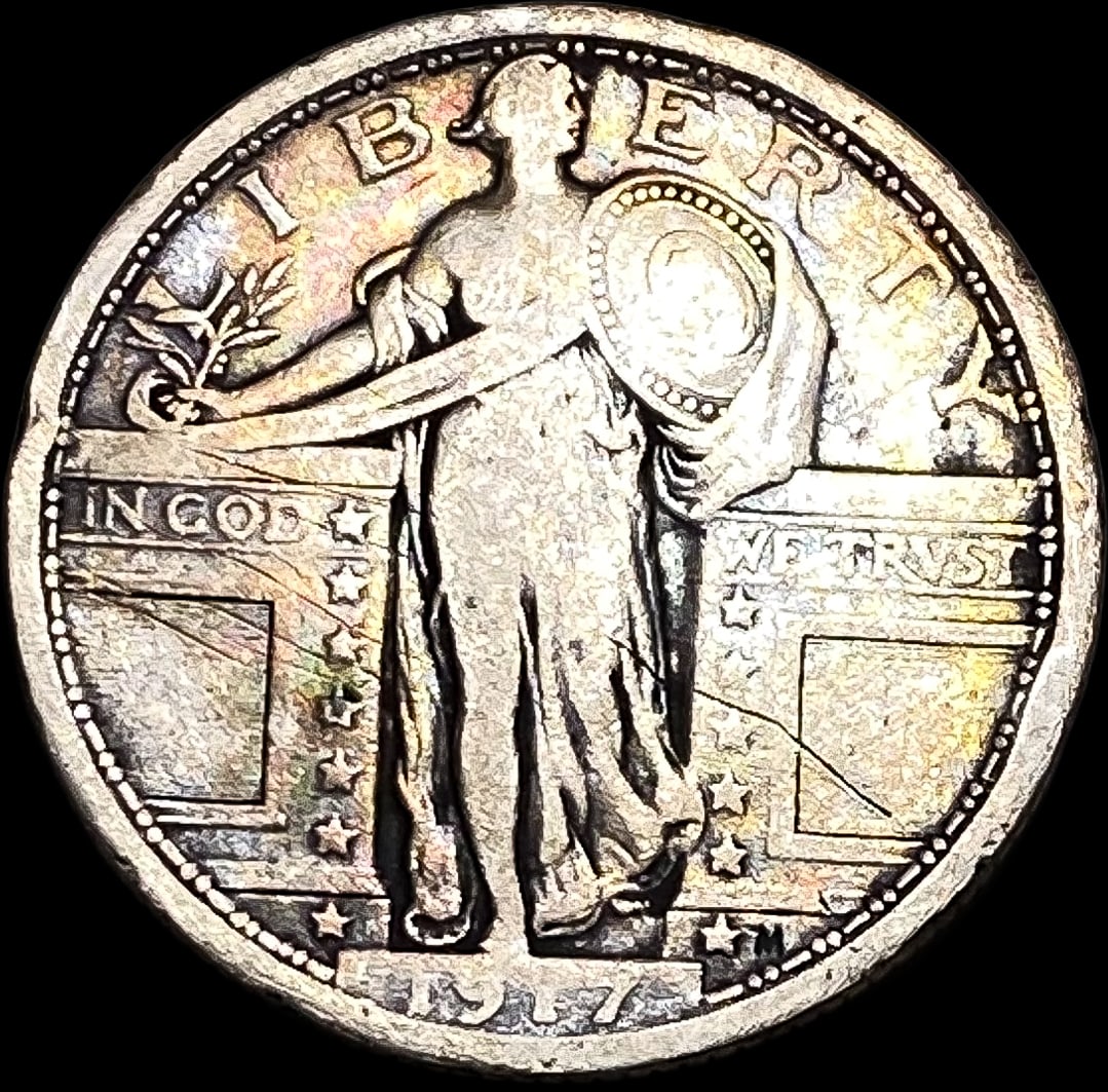 1917-D Type 1 Standing Liberty Quarter NICELY CIRCULATED (1 of 2)