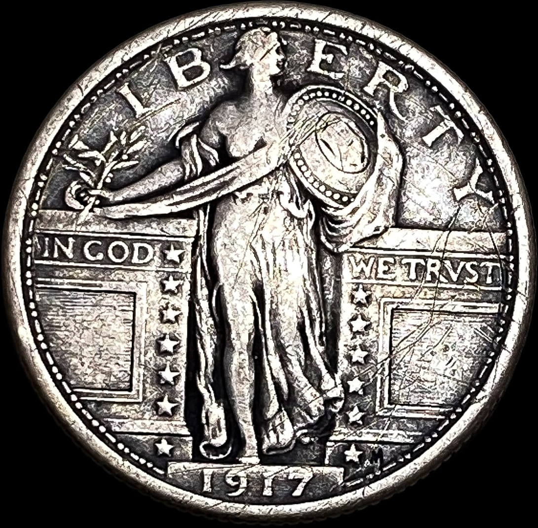 1917 Type 1 Standing Liberty Quarter LIGHTLY  CIRCULATED (1 of 2)