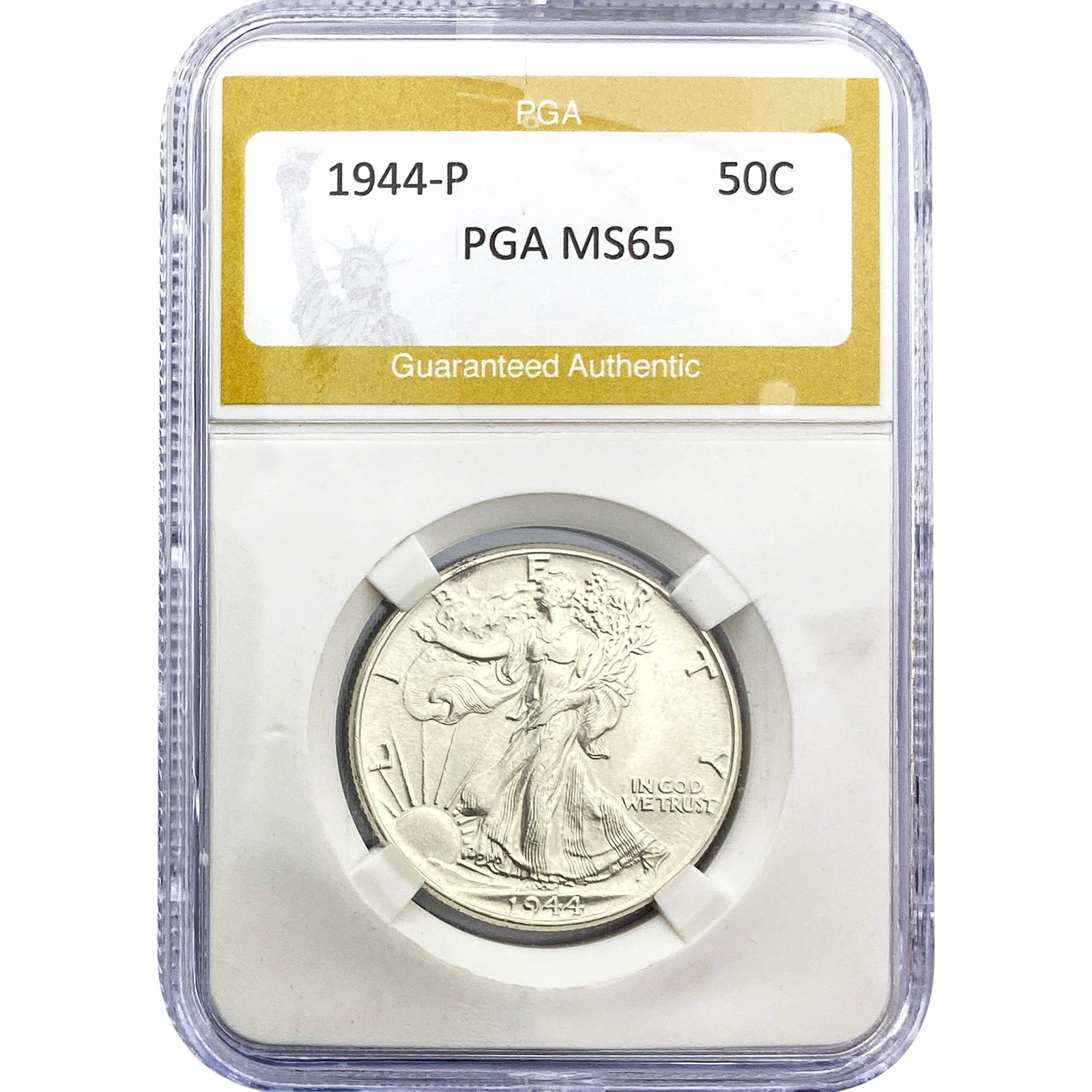 1944 Walking Liberty Half Dollar PGA MS65: 1944 Walking Liberty Half Dollar PGA MS65