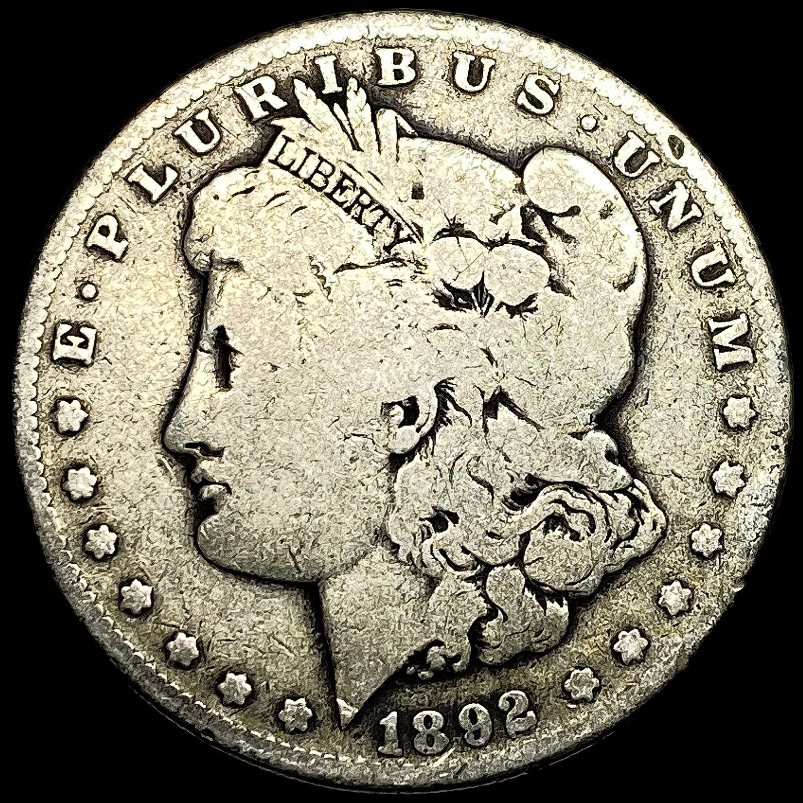 1892-S Silver Morgan Dollar NICELY CIRCULATED (1 of 2)