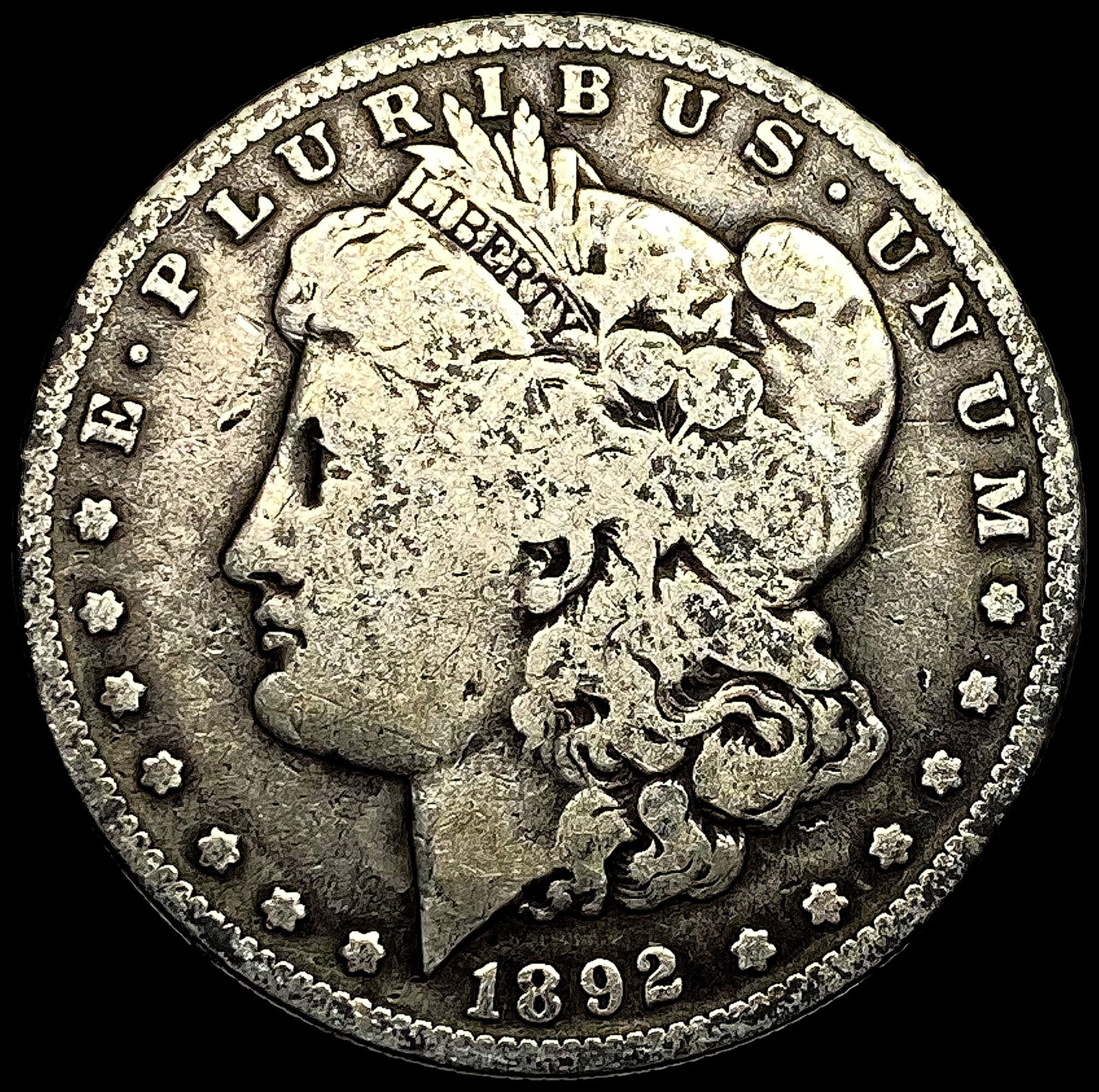 1892-S Silver Morgan Dollar NICELY CIRCULATED (1 of 2)