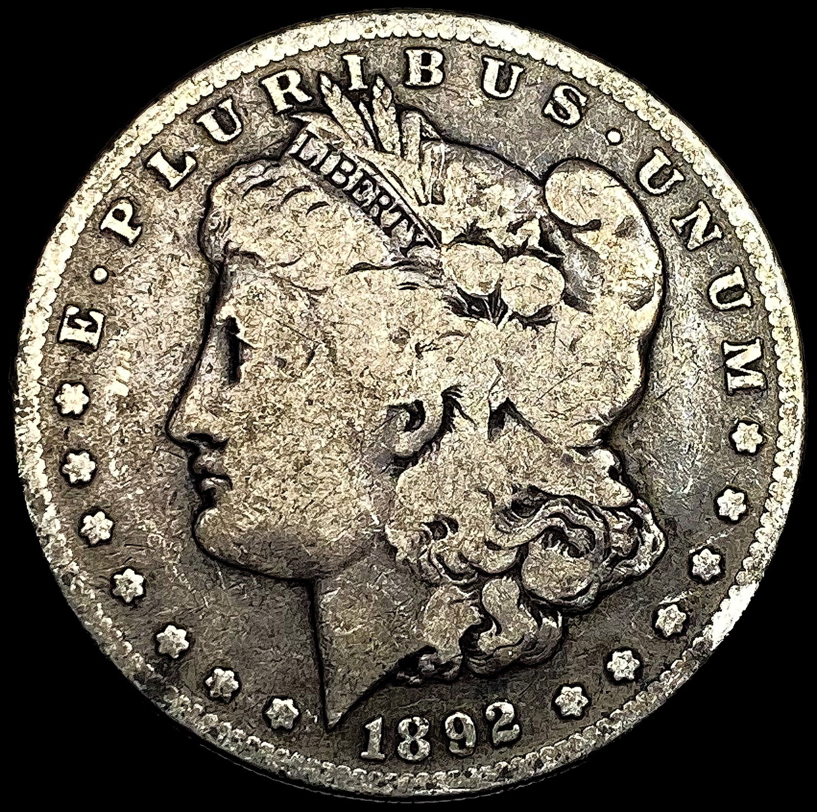 1892-S Silver Morgan Dollar NICELY CIRCULATED (1 of 2)