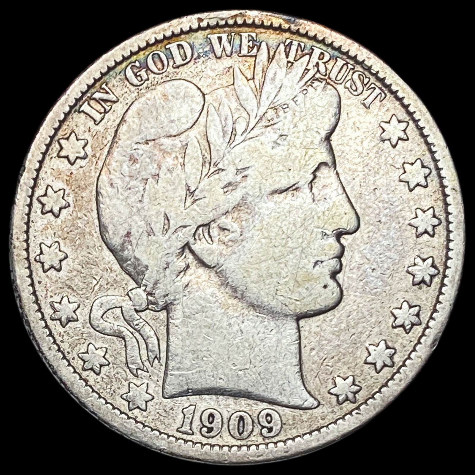 1909-O Silver Barber Half Dollar LIGHTLY  CIRCULATED (1 of 2)