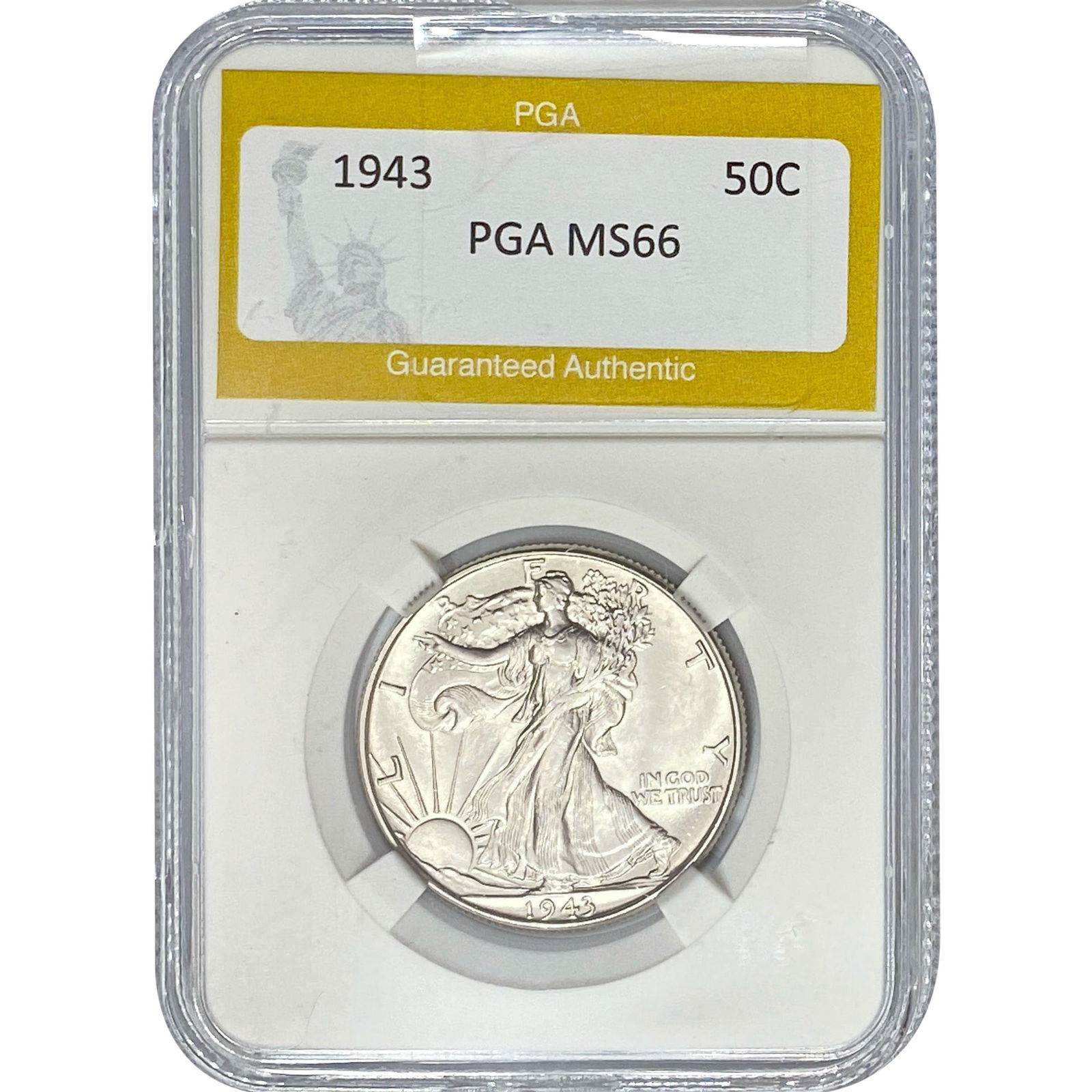 1943 Walking Liberty Half Dollar PGA MS66 (1 of 2)