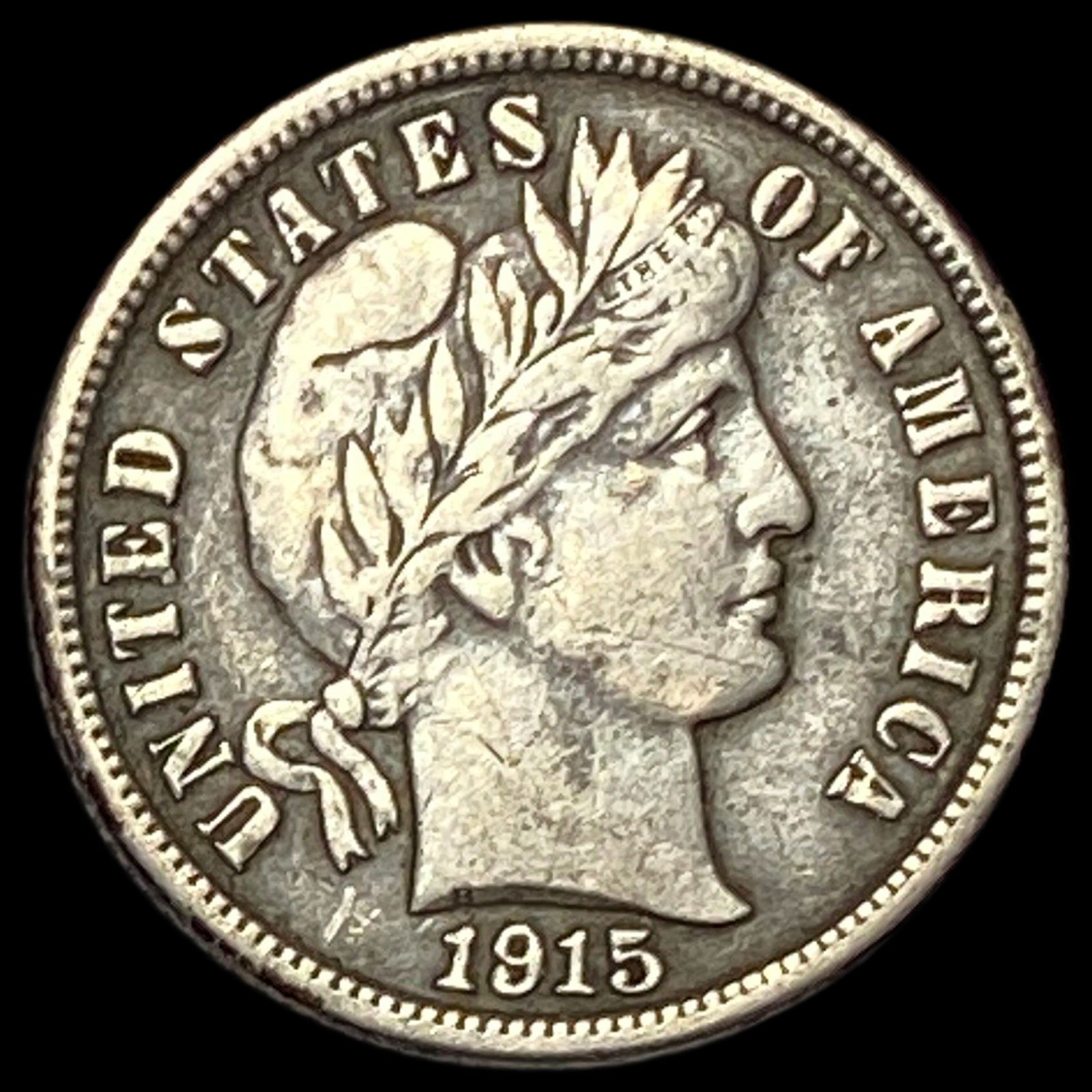 1915-S Silver Barber Dime LIGHTLY CIRCULATED (1 of 2)