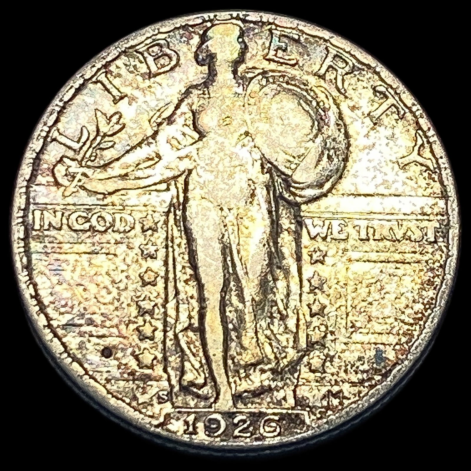 1926-S Silver Standing Liberty Quarter ABOUT  UNCIRCULATED (1 of 2)