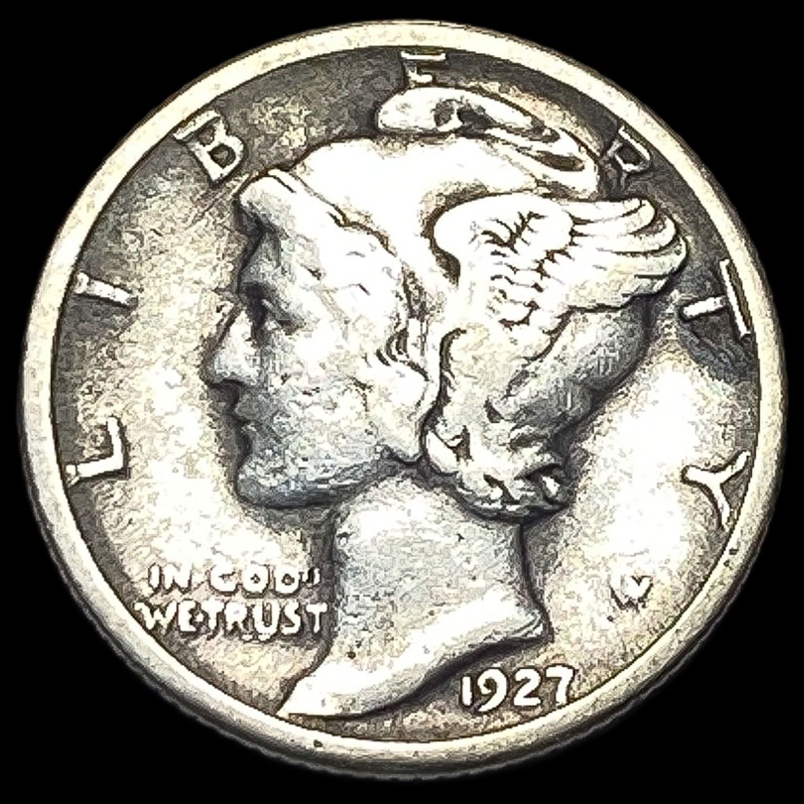 1927-S Silver Mercury Dime LIGHTLY CIRCULATED (1 of 2)