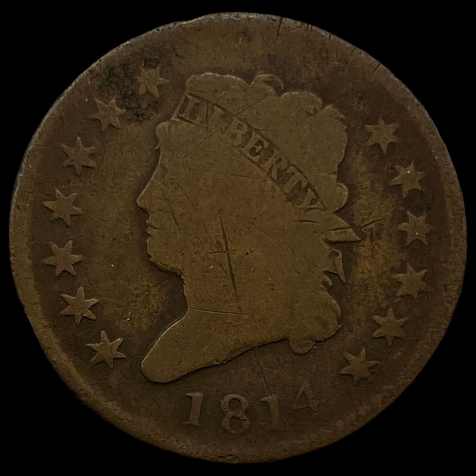 1814 Classic Head Large Cent NICELY  CIRCULATED (1 of 2)