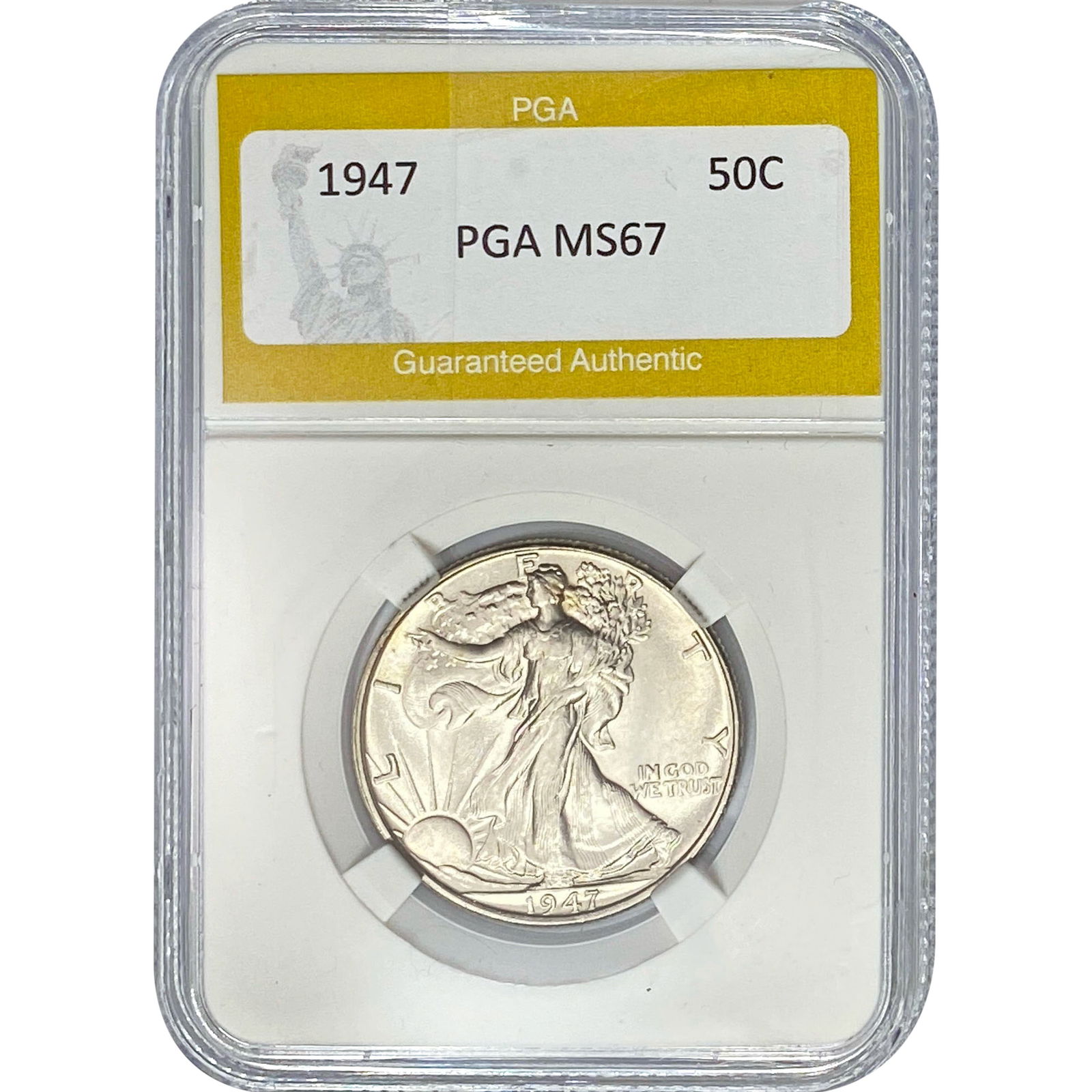 1947 Walking Liberty Half Dollar PGA MS67 (1 of 2)