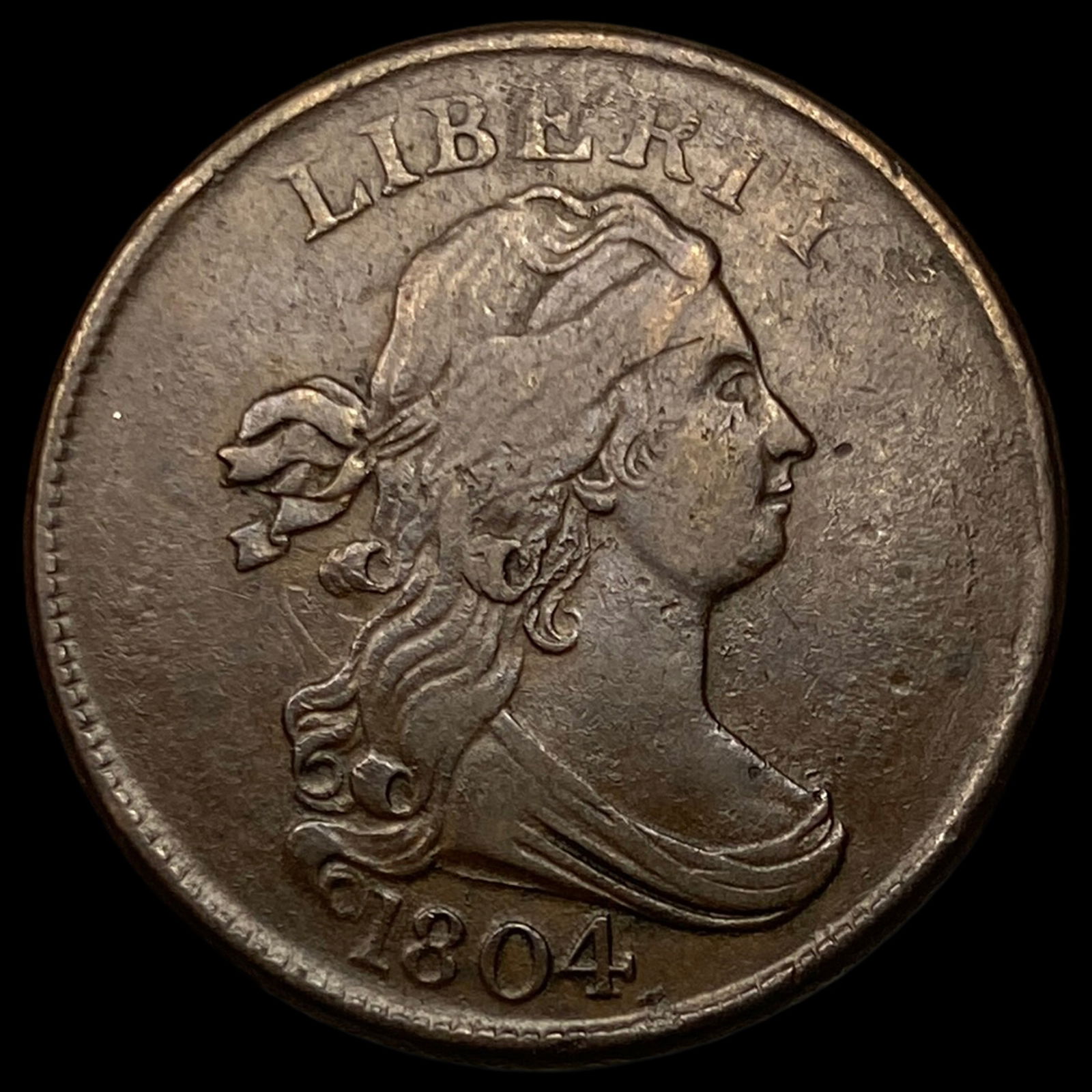 1804 Draped Bust Half Cent NEARLY  UNCIRCULATED (1 of 2)