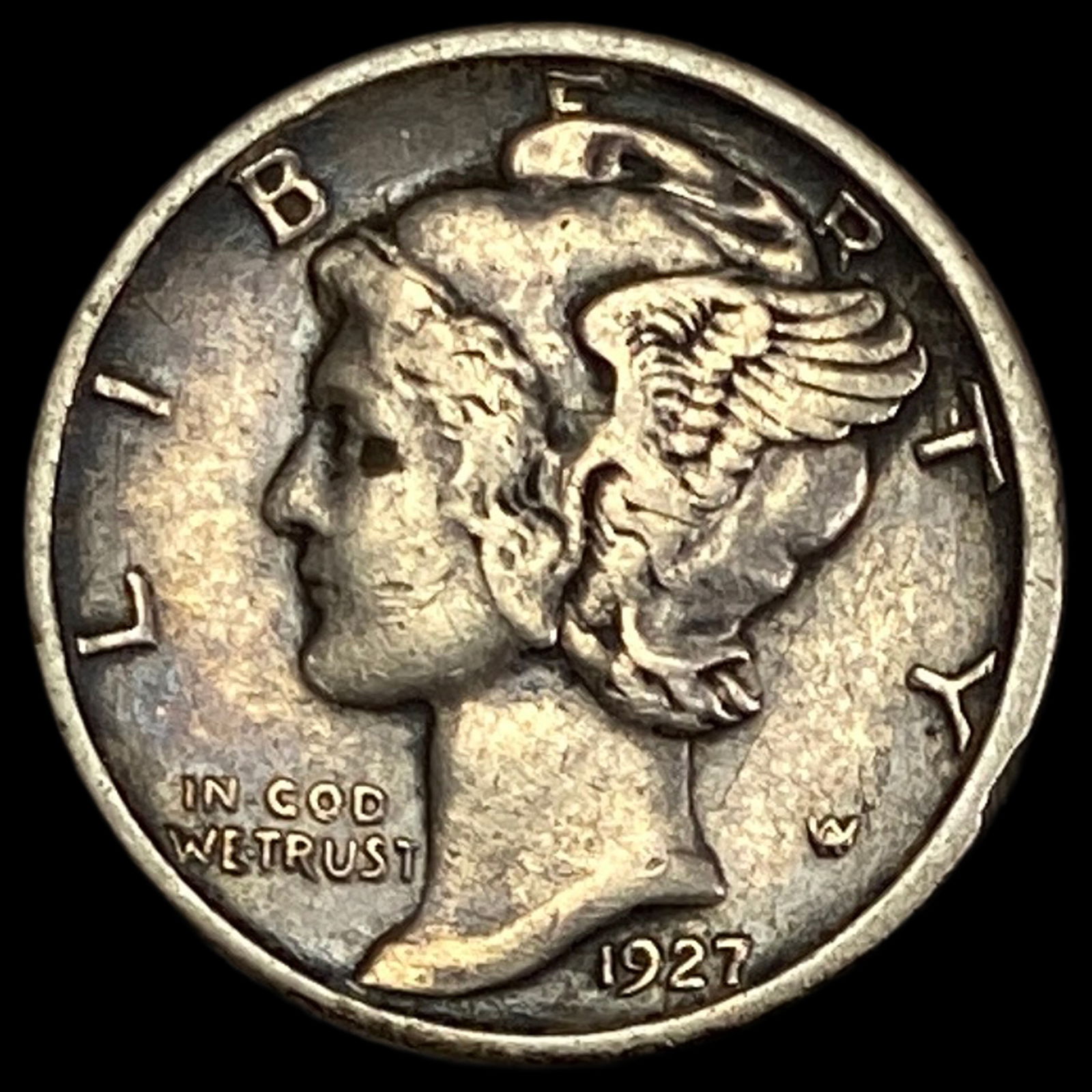 1927-D Silver Mercury Dime NEARLY  UNCIRCULATED (1 of 2)