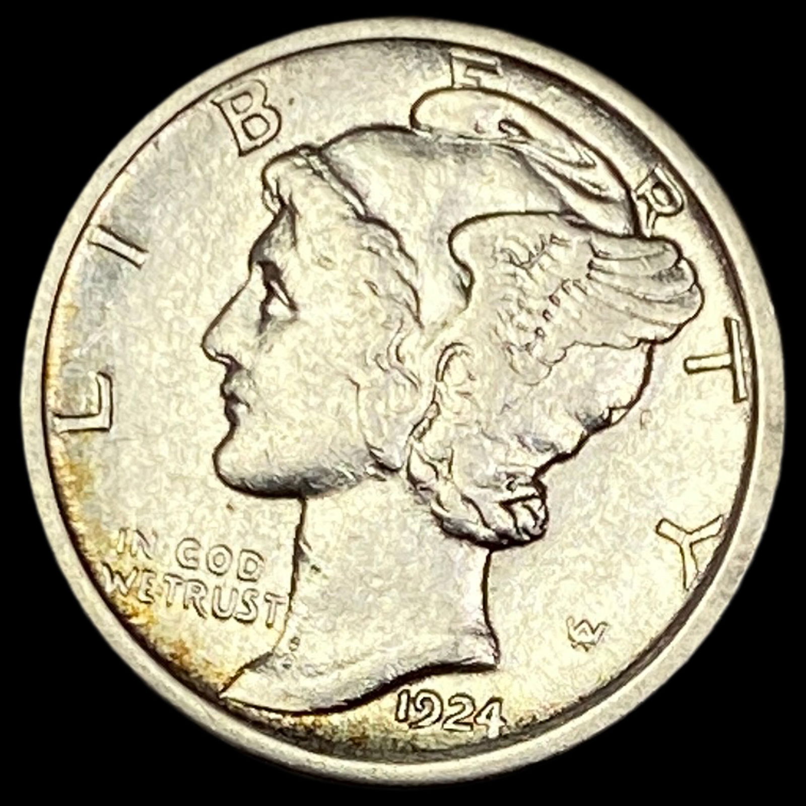 1924-D Mercury Dime NEARLY UNCIRCULATED (1 of 2)