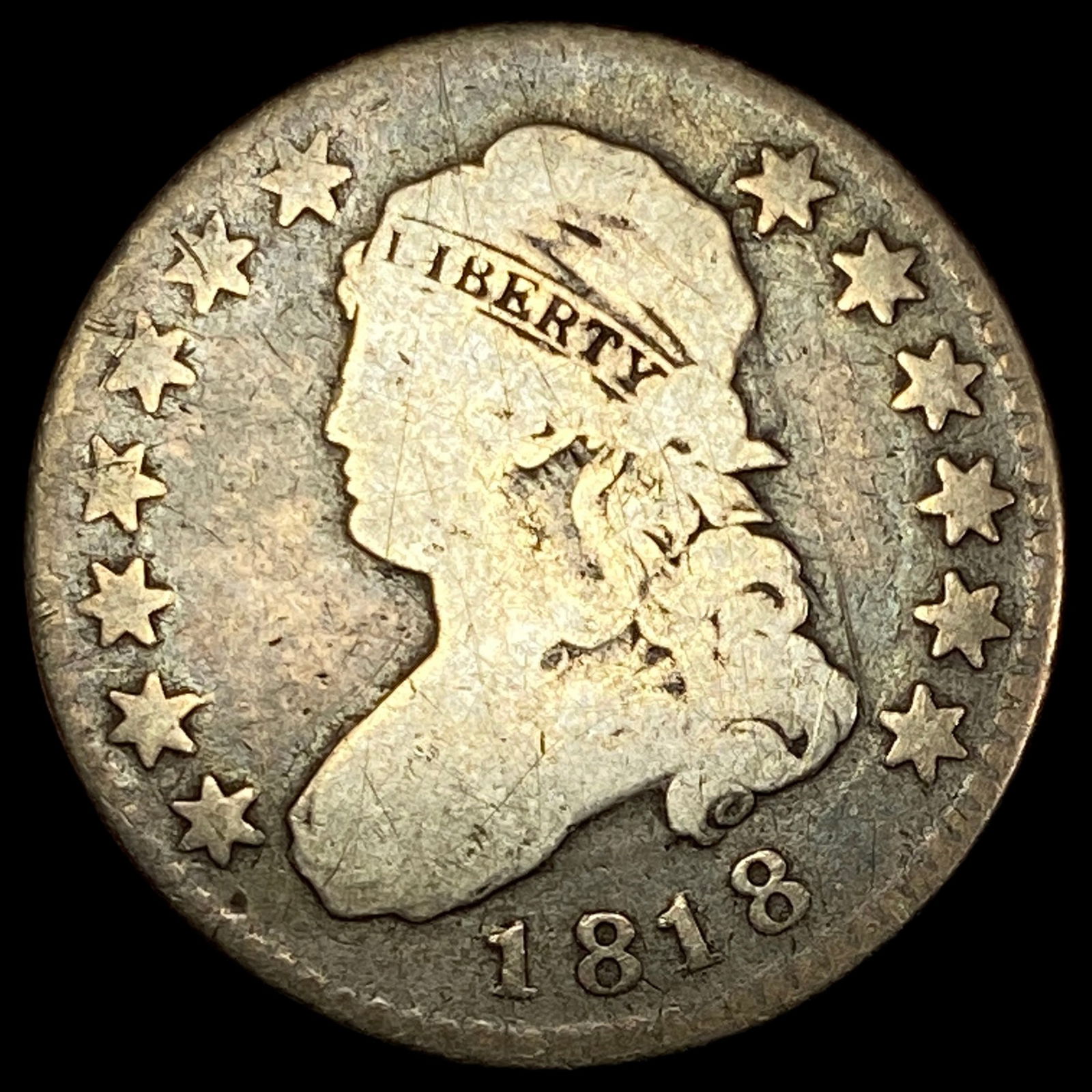 1818 Capped Bust Silver Quarter NICELY  CIRCULATED (1 of 2)