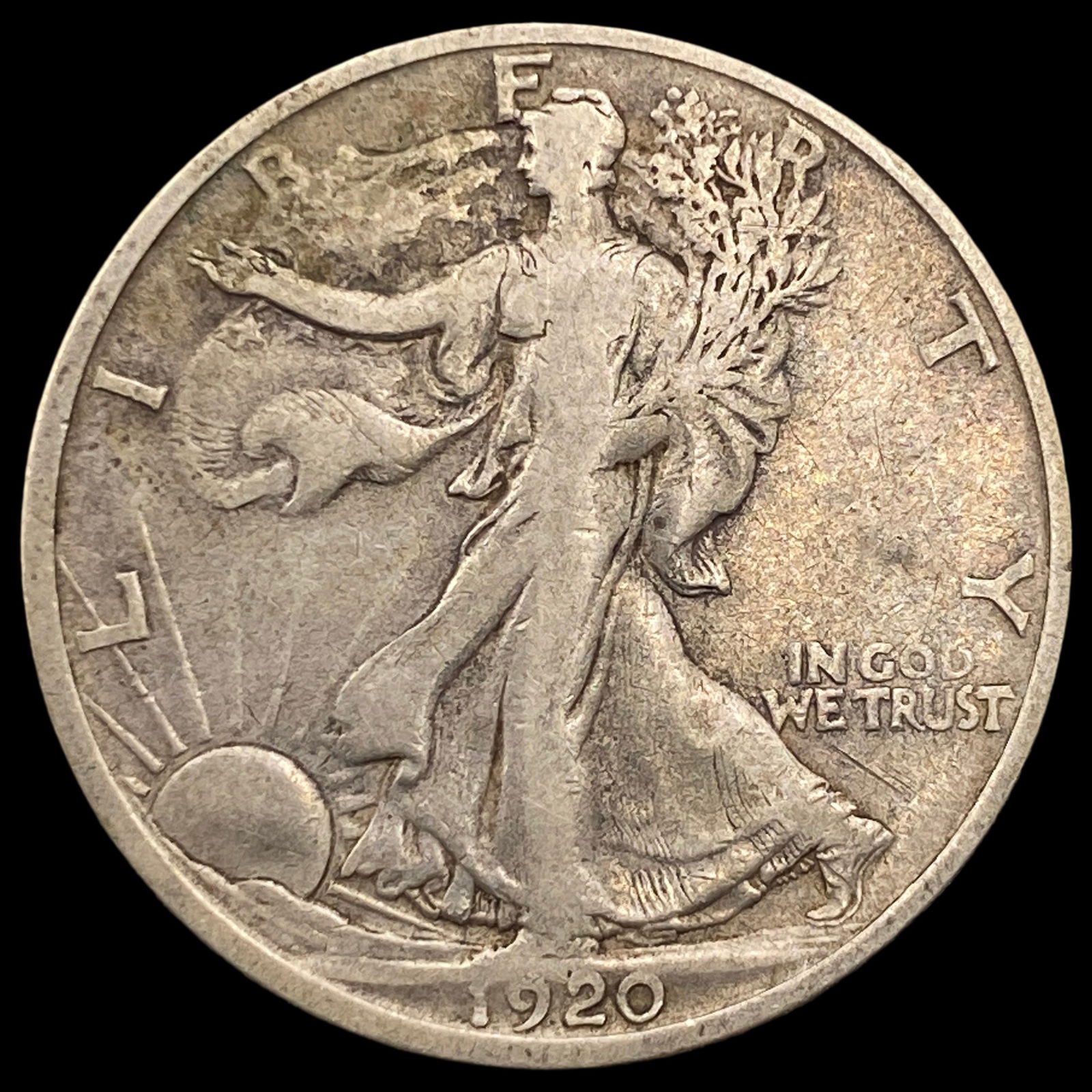 1920-S Walking Liberty Half Dollar ABOUT  UNCIRCULATED (1 of 2)