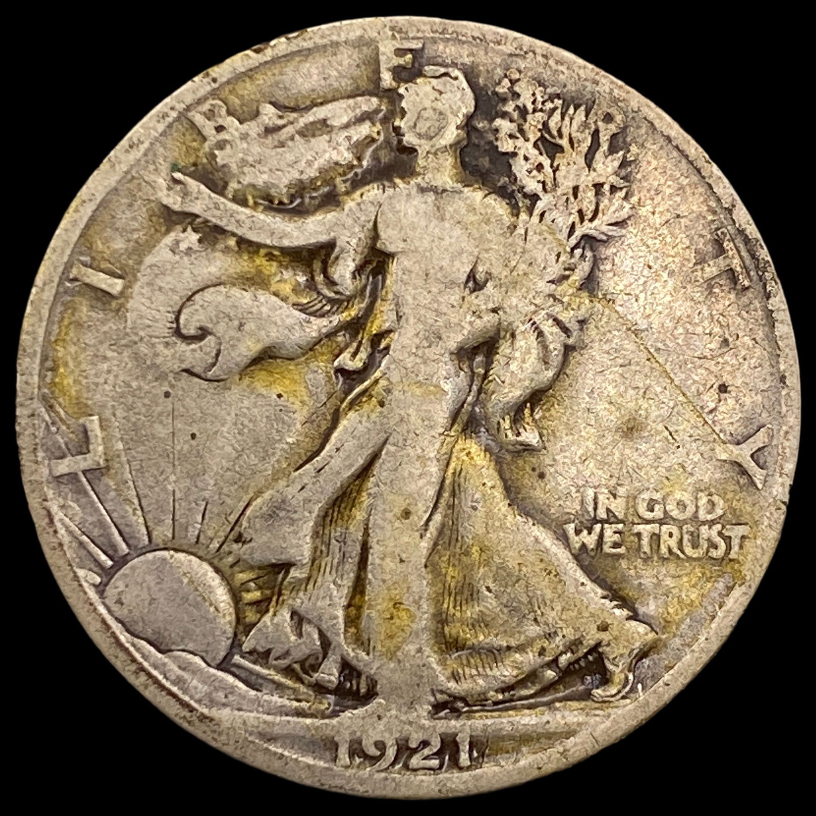 1921-S Walking Liberty Half Dollar NICELY  CIRCULATED (1 of 2)