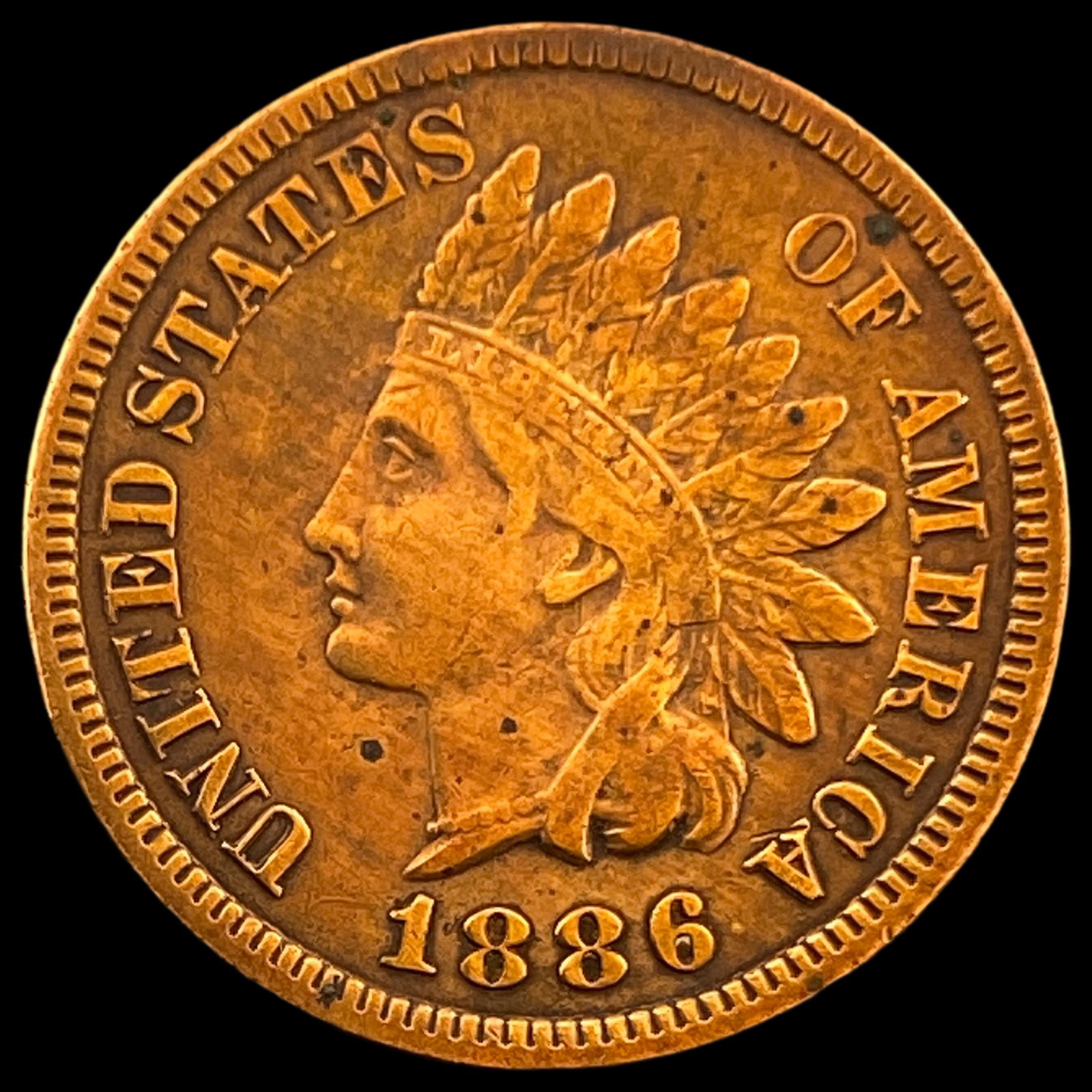 1886 Indian Head Cent NEARLY UNCIRCULATED (1 of 2)