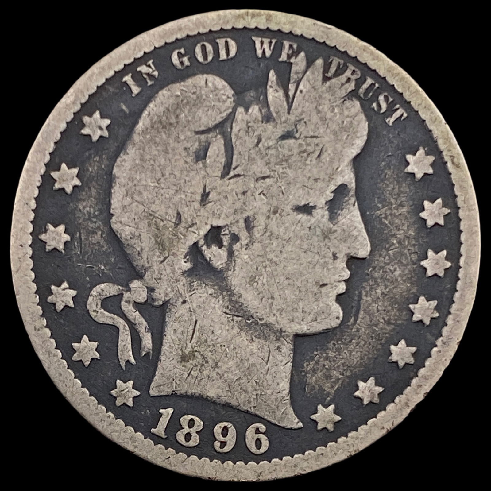 1896-O Silver Barber Quarter NICELY  CIRCULATED (1 of 2)