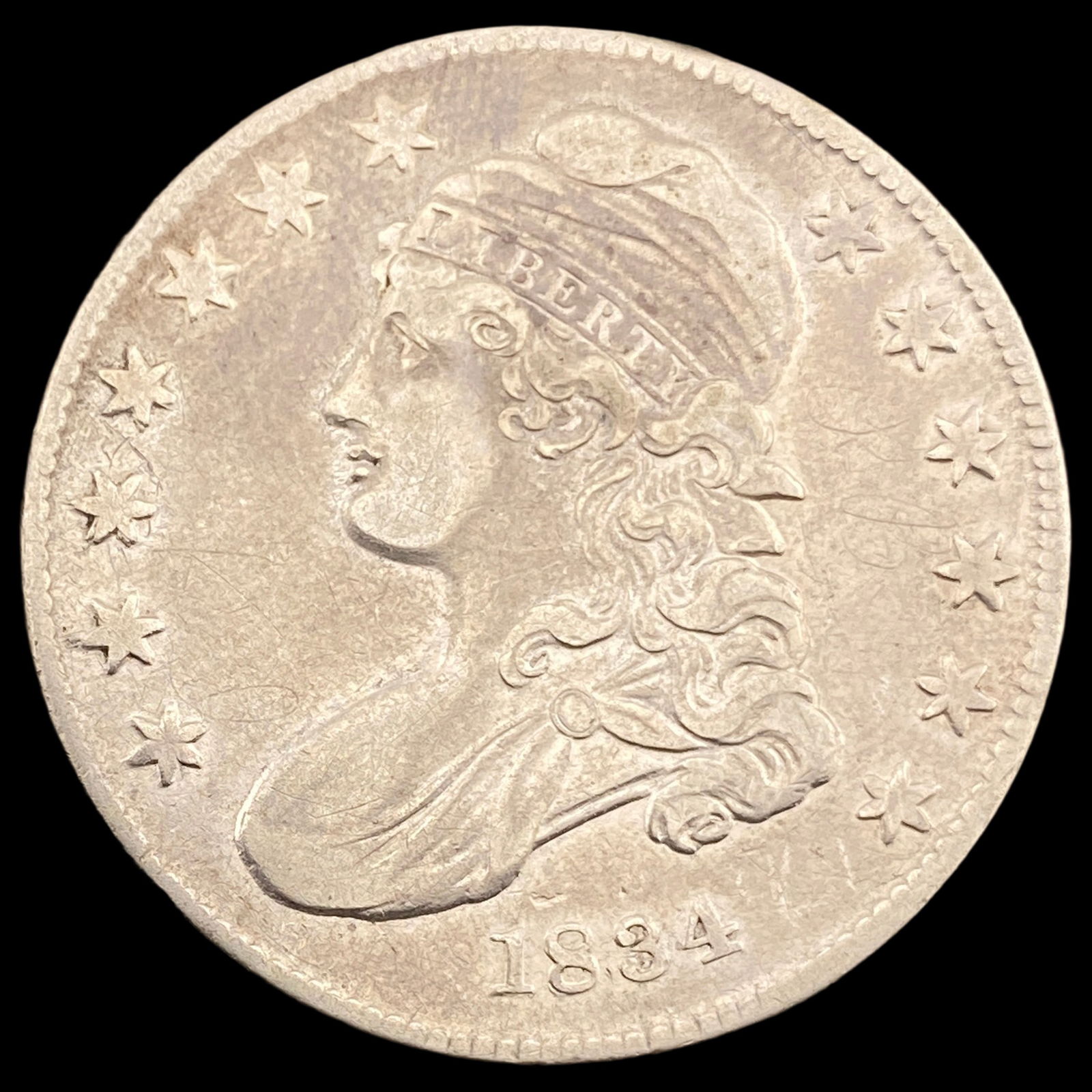 1834 Capped Bust Half Dollar NEARLY  UNCIRCULATED (1 of 2)