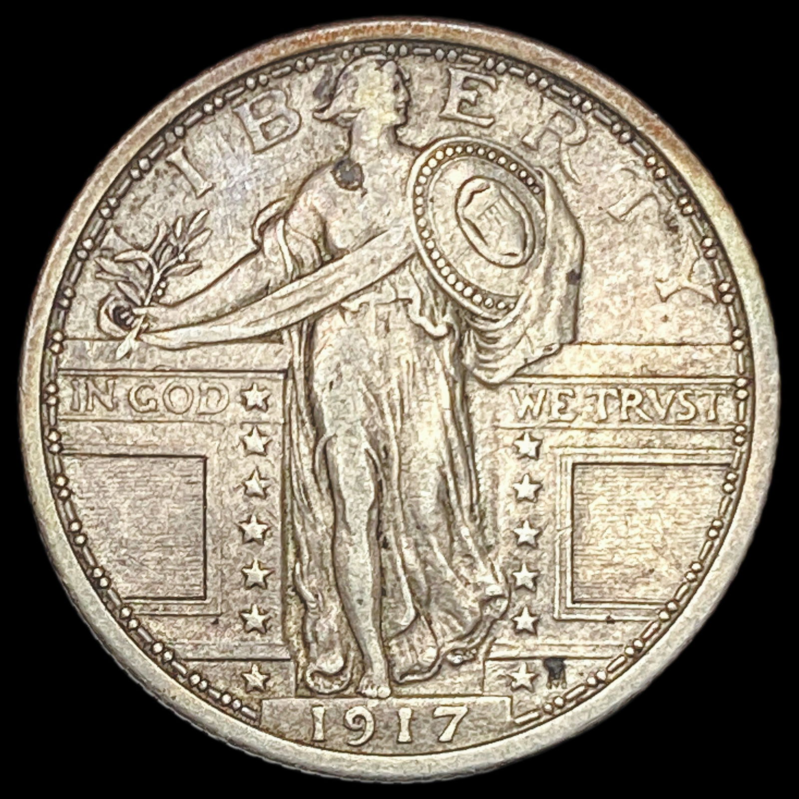 1917 Type 1 Standing Liberty Quarter CLOSELY  UNCIRCULATED (1 of 2)