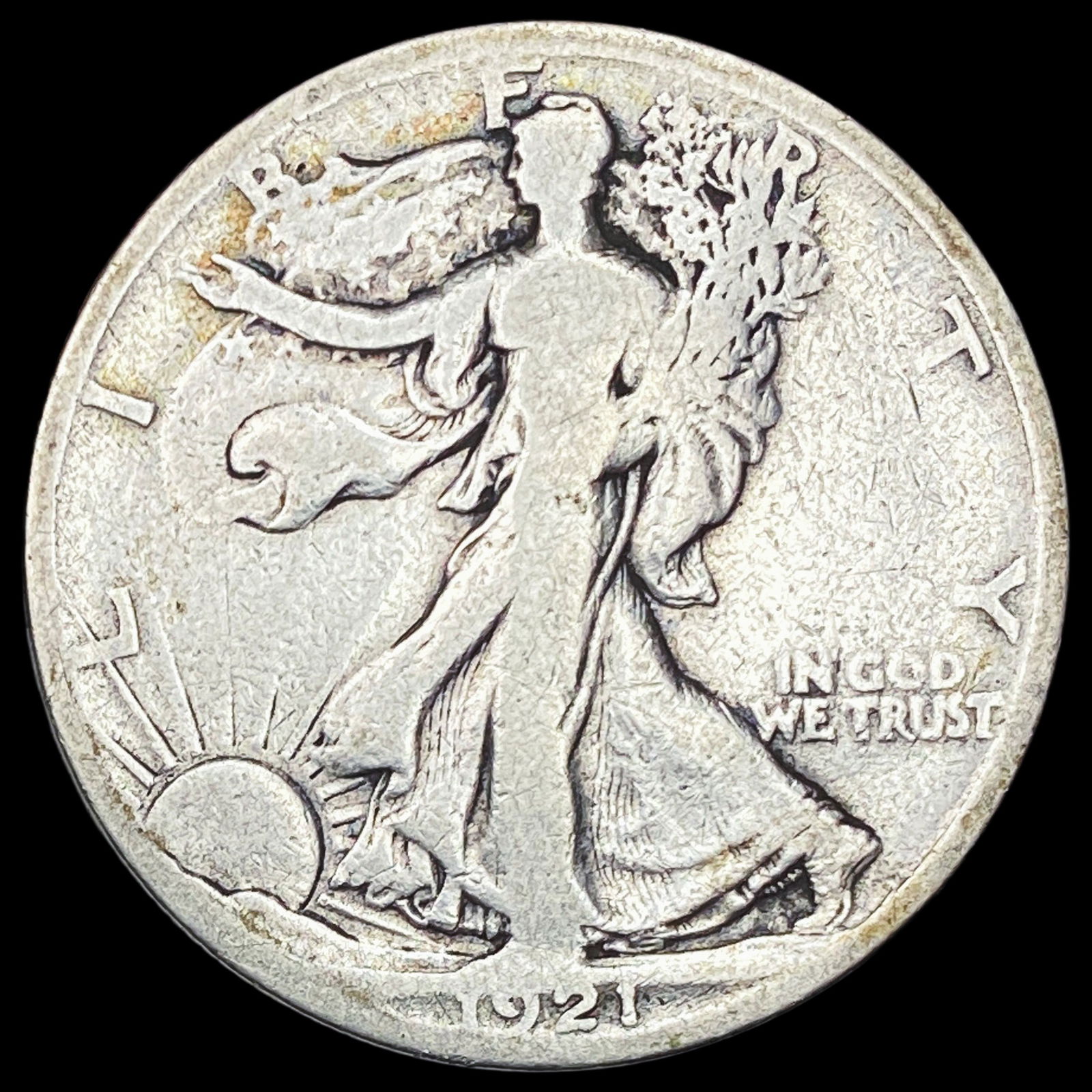 1921-S Walking Liberty Half Dollar NICELY  CIRCULATED (1 of 2)