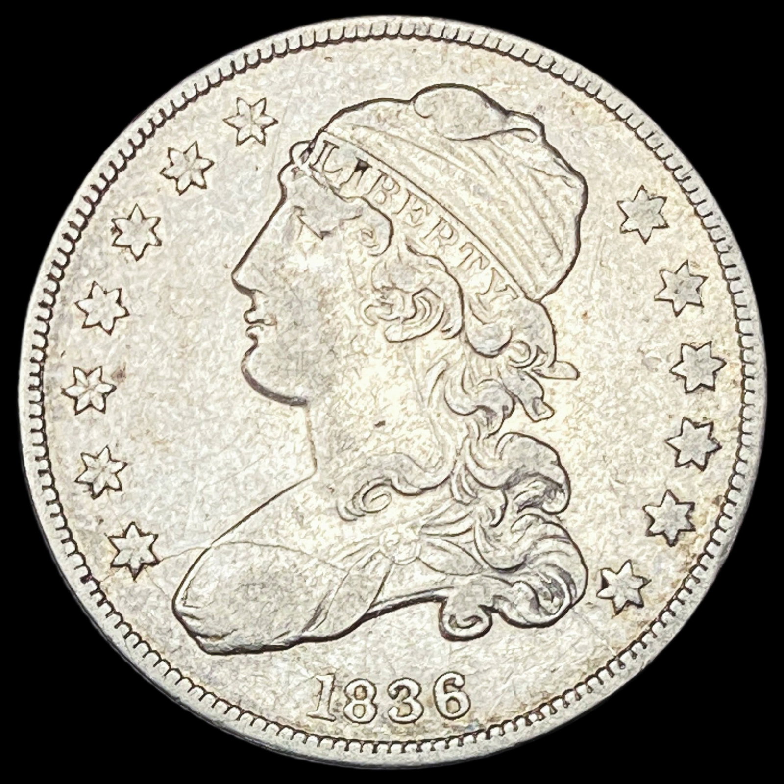 1836 Capped Bust Silver Quarter NEARLY  UNCIRCULATED (1 of 2)