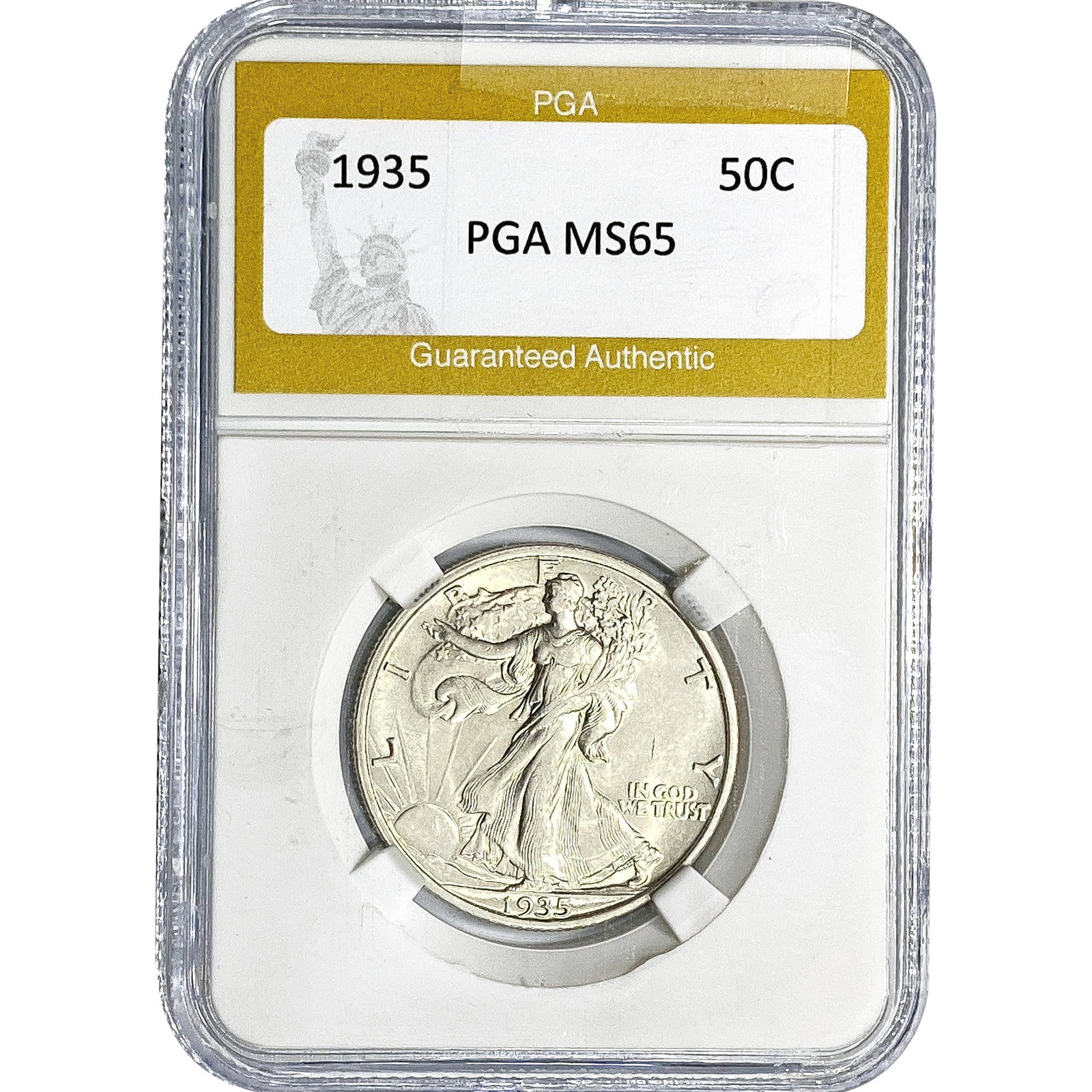 1935 Walking Liberty Half Dollar PGA MS65: 1935 Walking Liberty Half Dollar PGA MS65