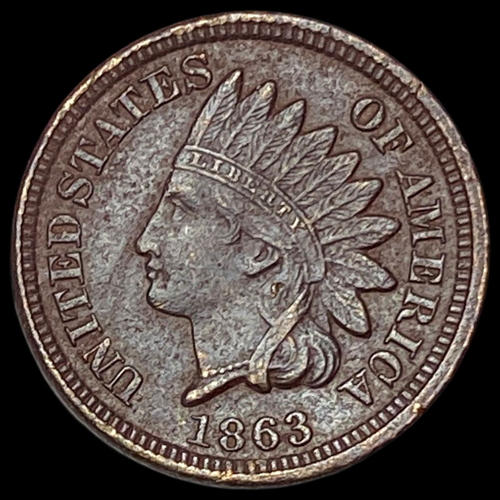 1863 Indian Head Cent CLOSELY UNCIRCULATED (1 of 2)