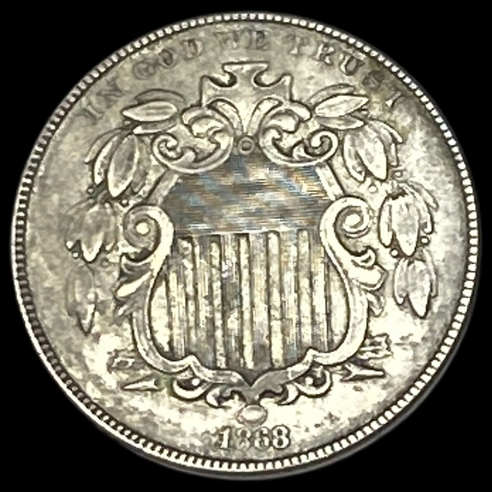 1868 Shield Nickel CLOSELY UNCIRCULATED (1 of 2)