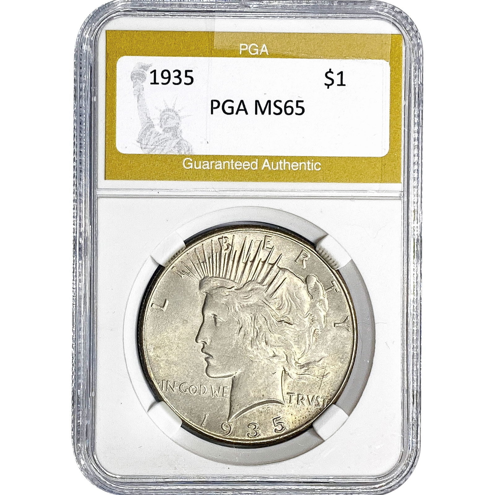 1935 Silver Peace Dollar PGA MS65 (1 of 2)
