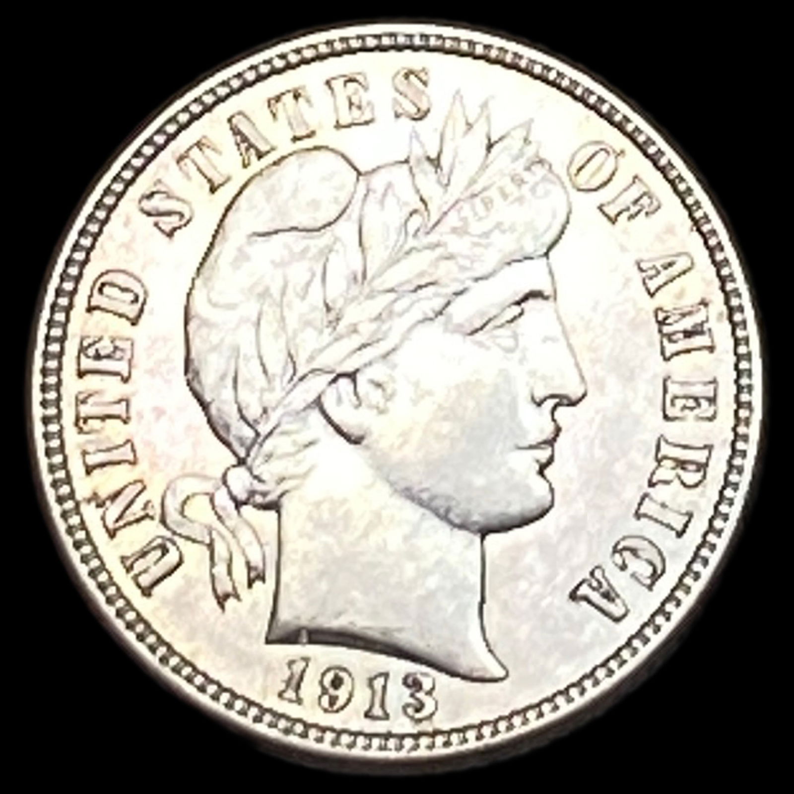 1913 Barber Dime CHOICE AU (1 of 2)