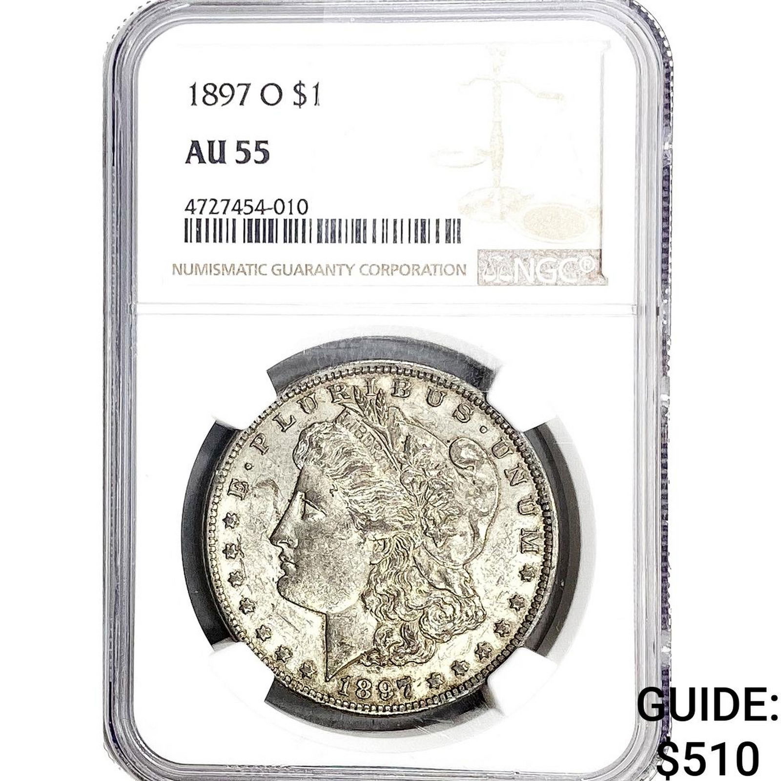 1897-O Morgan Silver Dollar NGC AU55 (1 of 2)