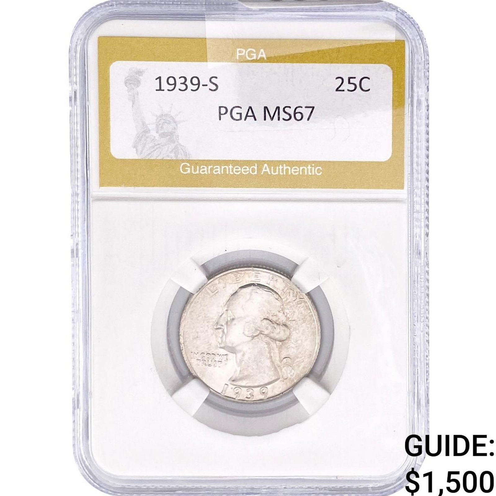 1939-S Washington Silver Quarter PGA MS67 (1 of 2)