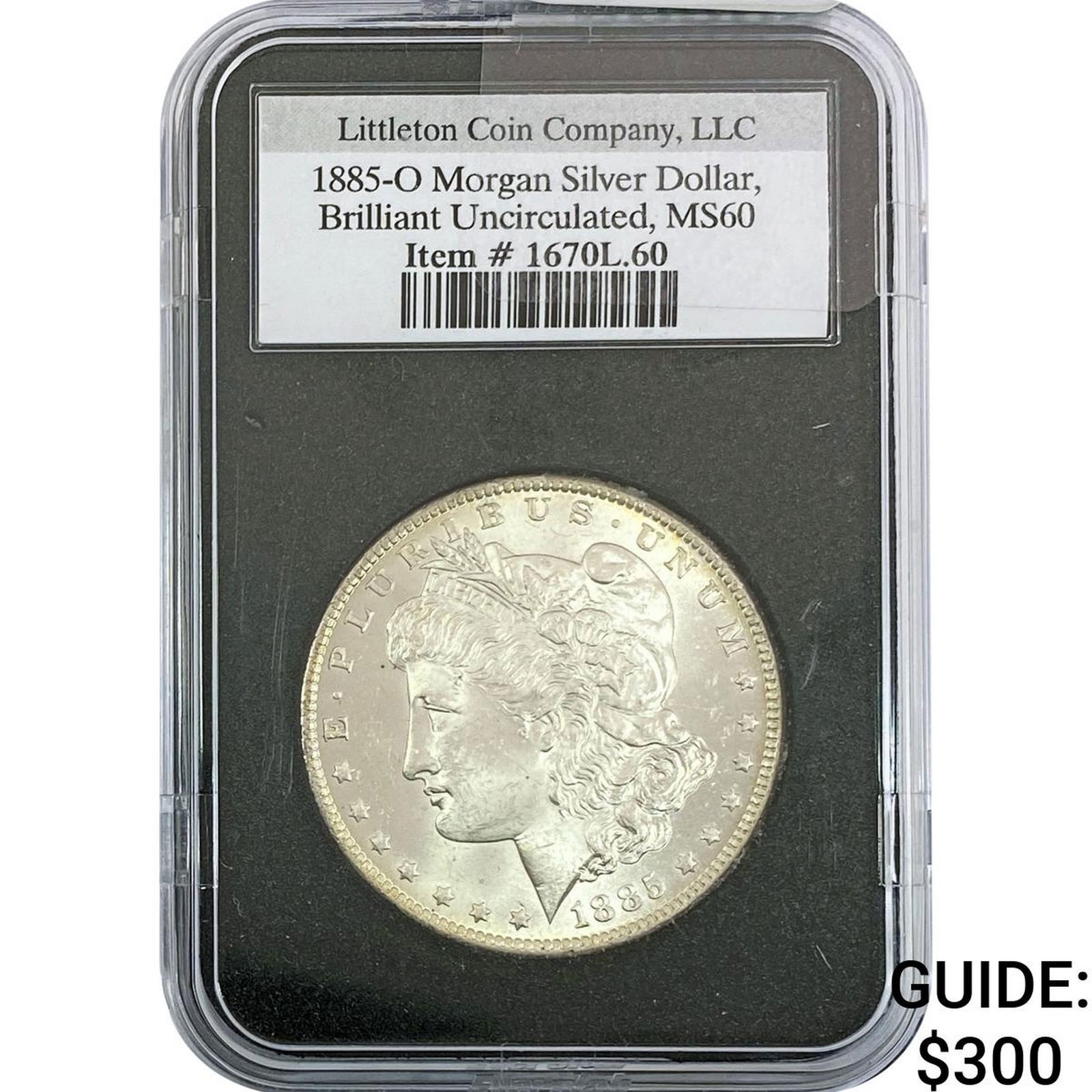 1885-O Morgan Silver Dollar LCC BU MS60 (1 of 2)