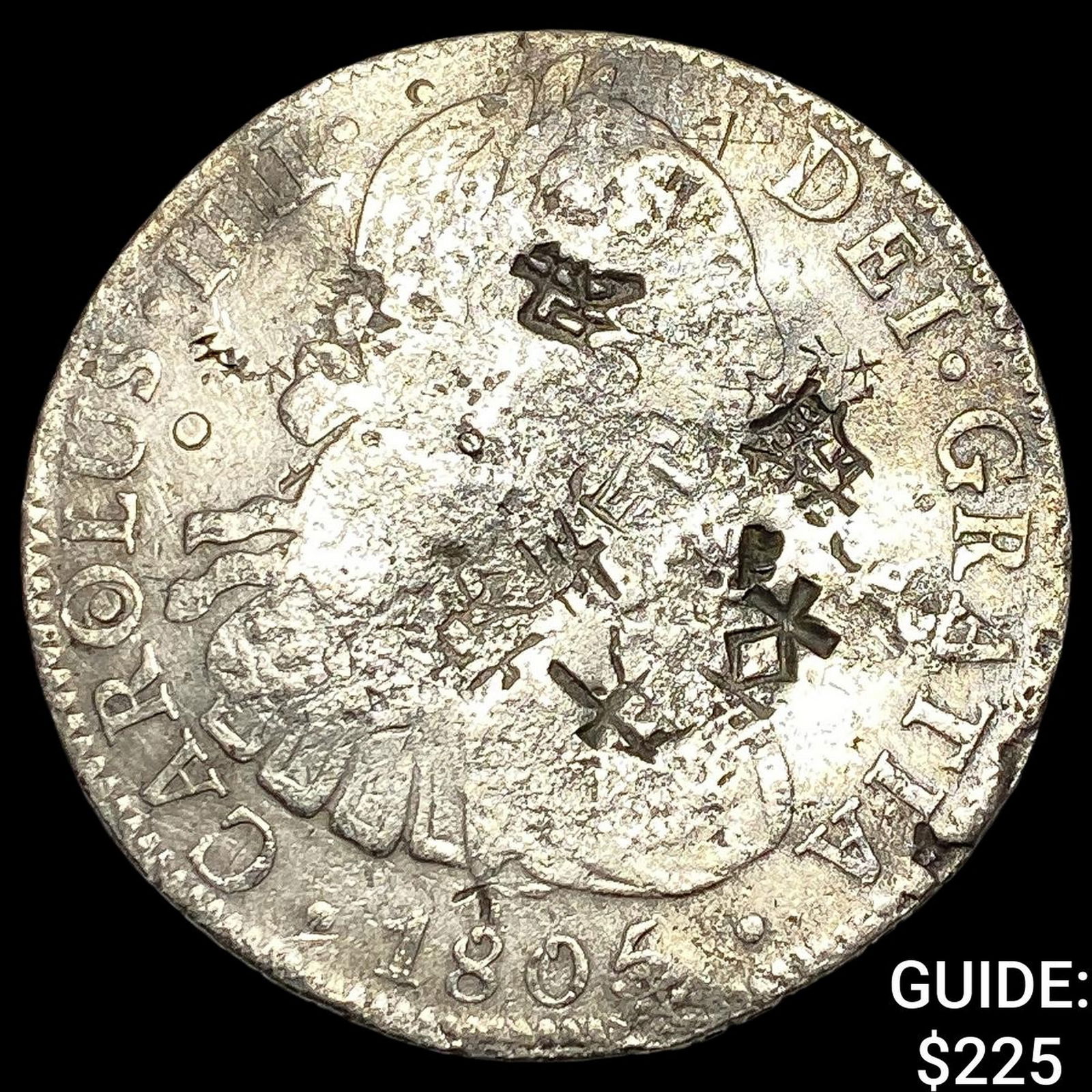 1806 Colonial Spain Silver 8 Reales Chopmarks NEARLY UNCIRCULATED (1 of 2)