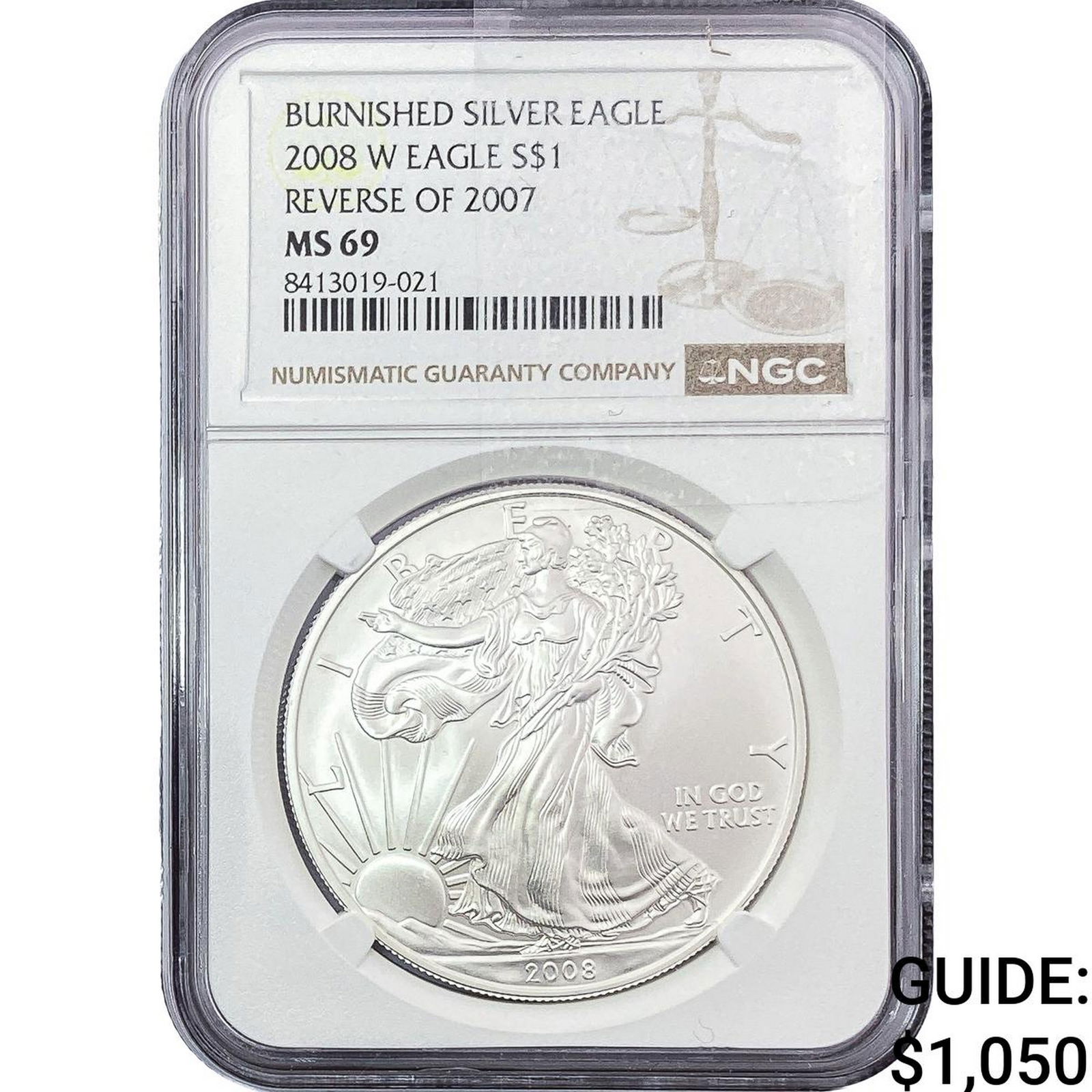 2008-W Rev 07 Silver Eagle NGC MS69 (1 of 2)