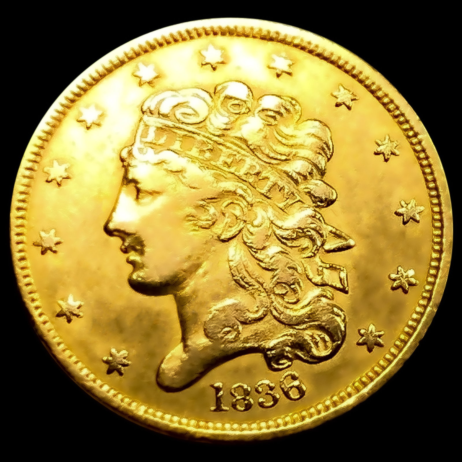 1836 $5 Gold Half Eagle HIGH GRADE (1 of 2)