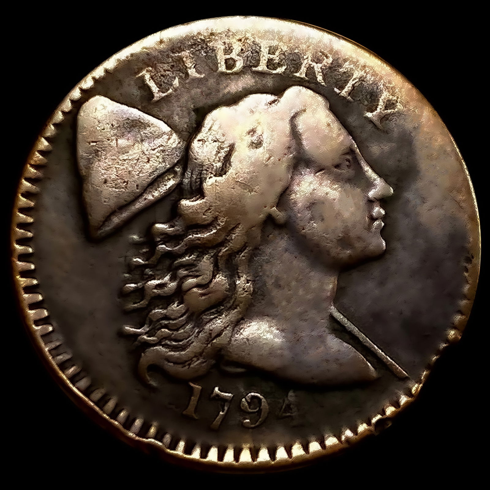 1794 Hd of 94 Liberty Cap Large Cent LIGHTLY CIRCULATED (1 of 2)