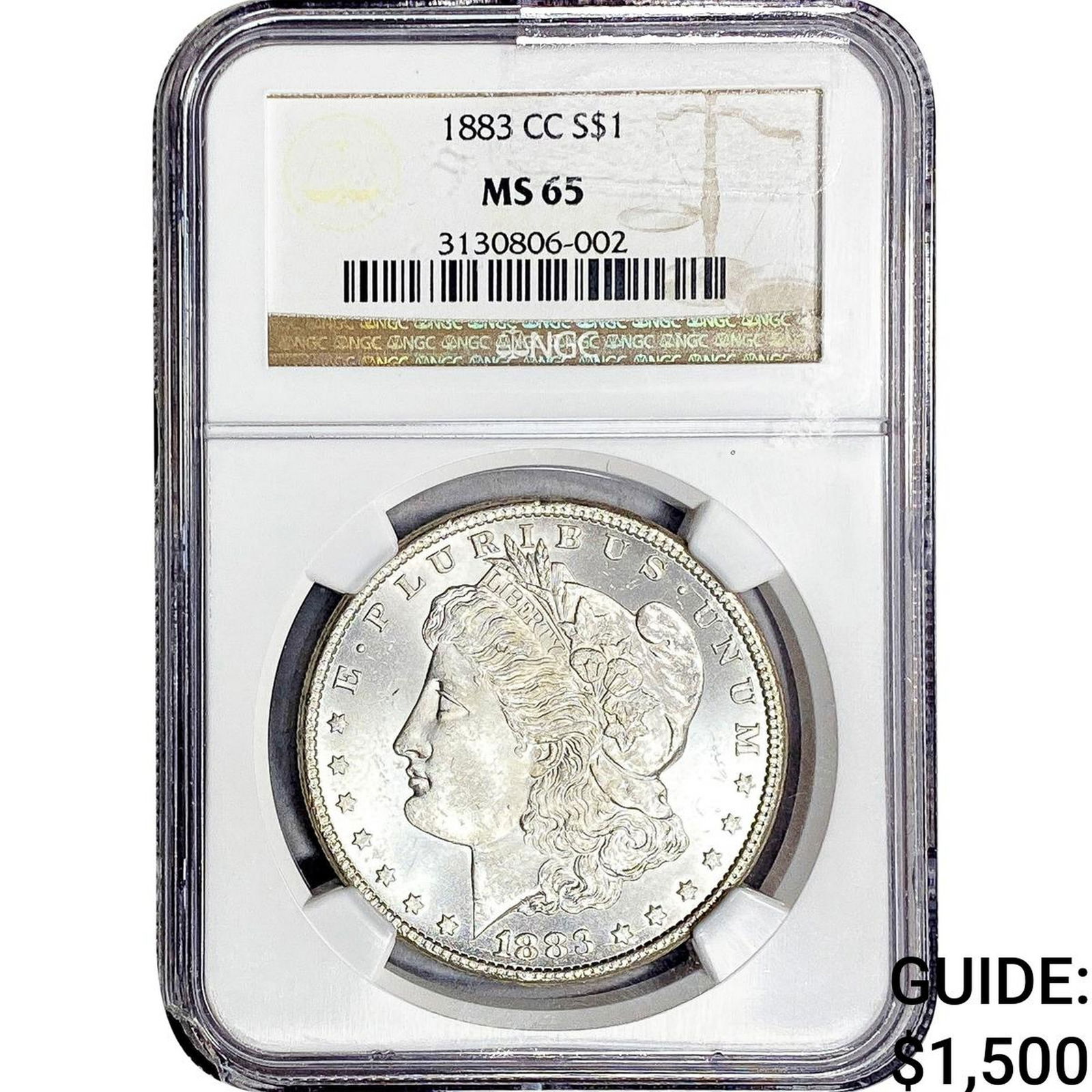 1883-CC Morgan Silver Dollar NGC MS65 (1 of 2)