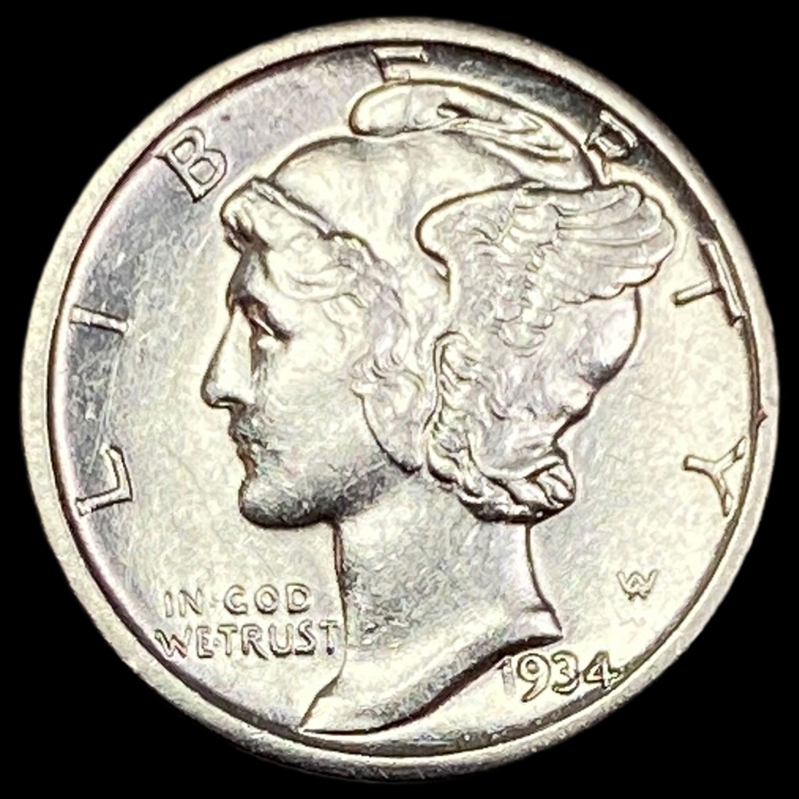1934-D Silver Mercury Dime CLOSELY UNCIRCULATED (1 of 2)