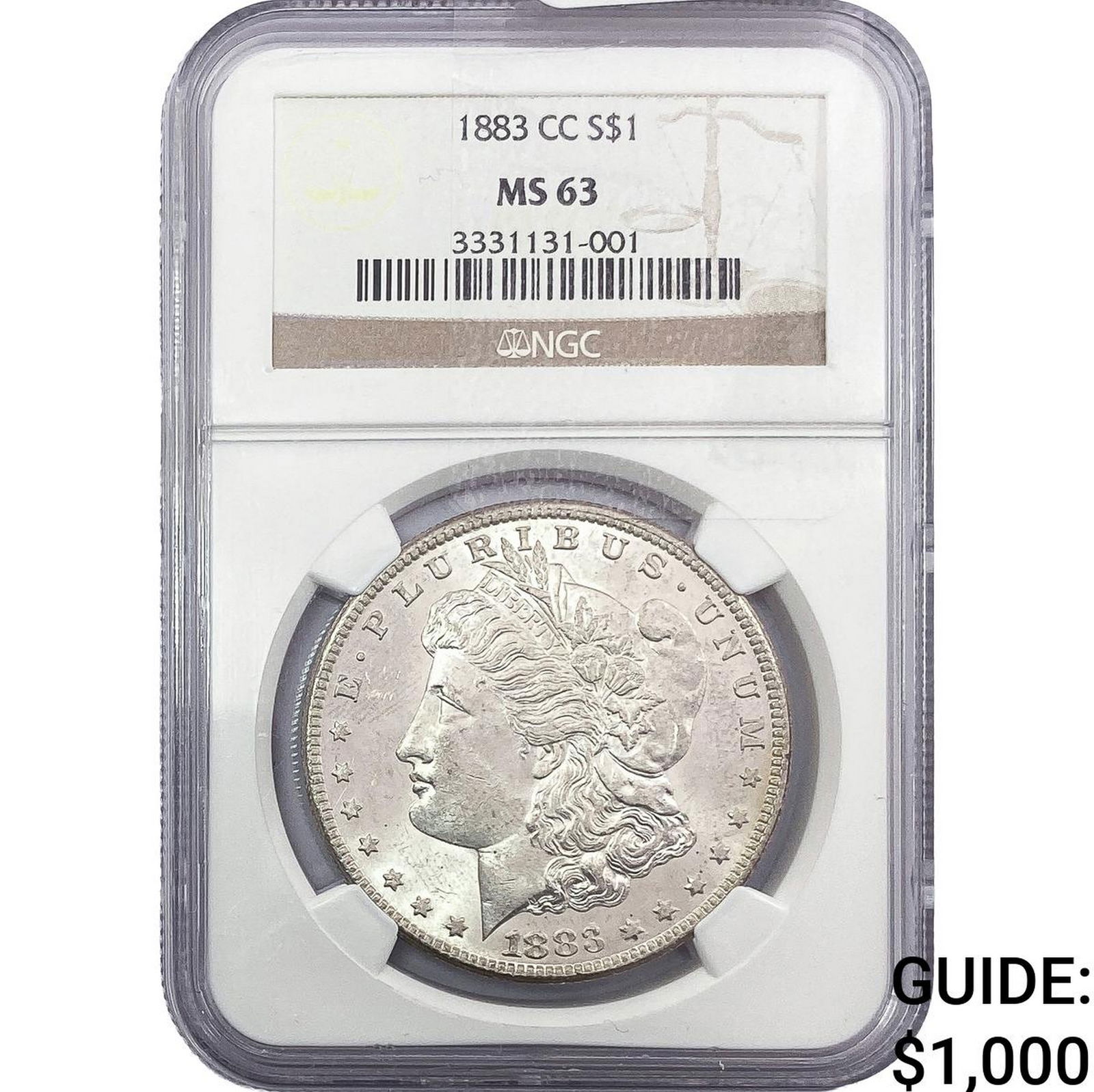 1883-CC Morgan Silver Dollar NGC MS63 (1 of 2)