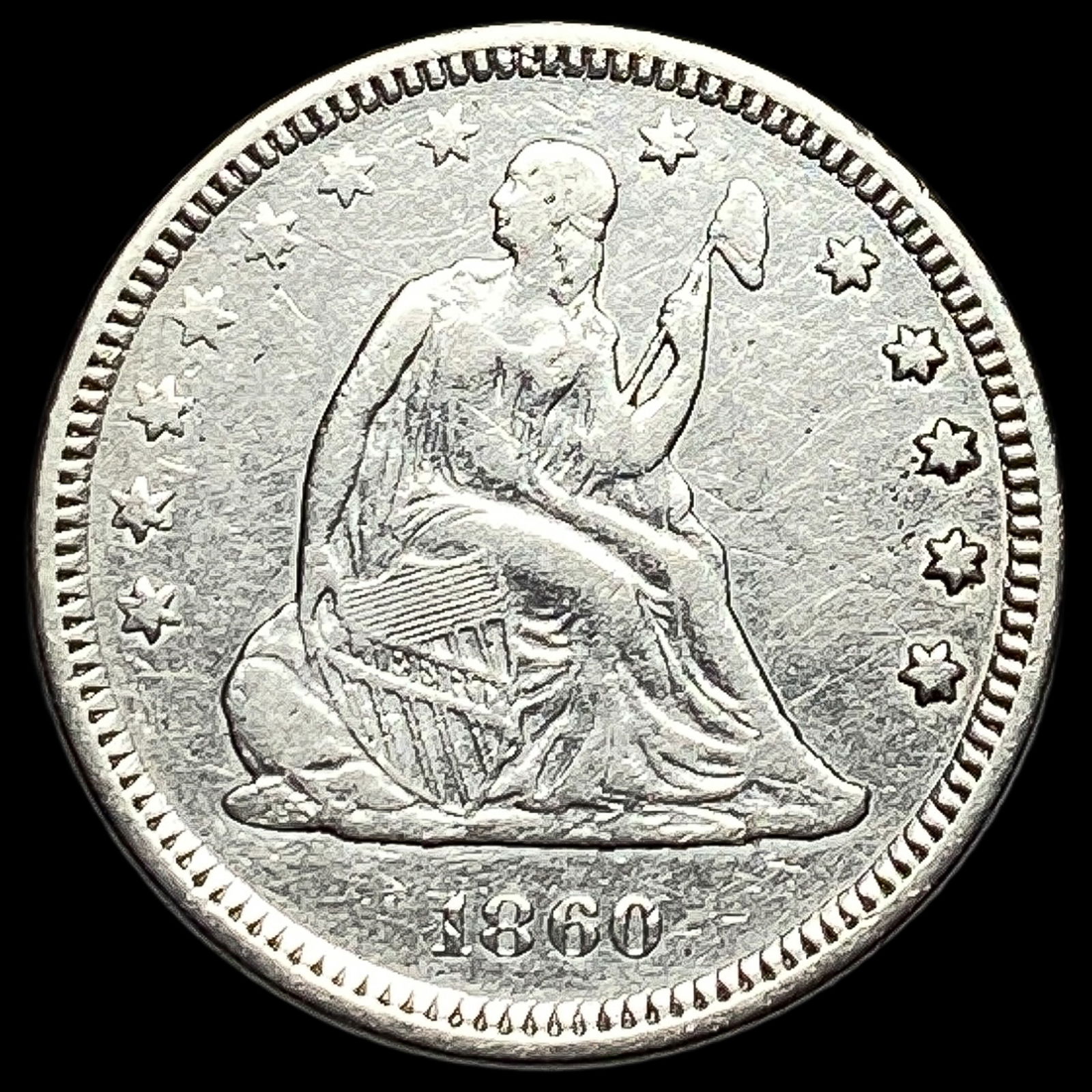 1860 Seated Liberty Quarter HIGH GRADE (1 of 2)