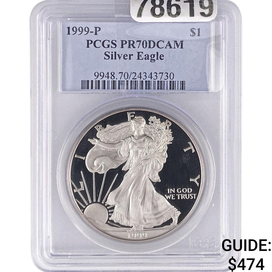 1999-P Silver Eagle PCGS PR70 DCAM (1 of 2)