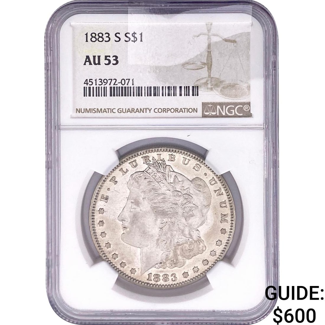 1883-S Morgan Silver Dollar NGC AU53 (1 of 2)