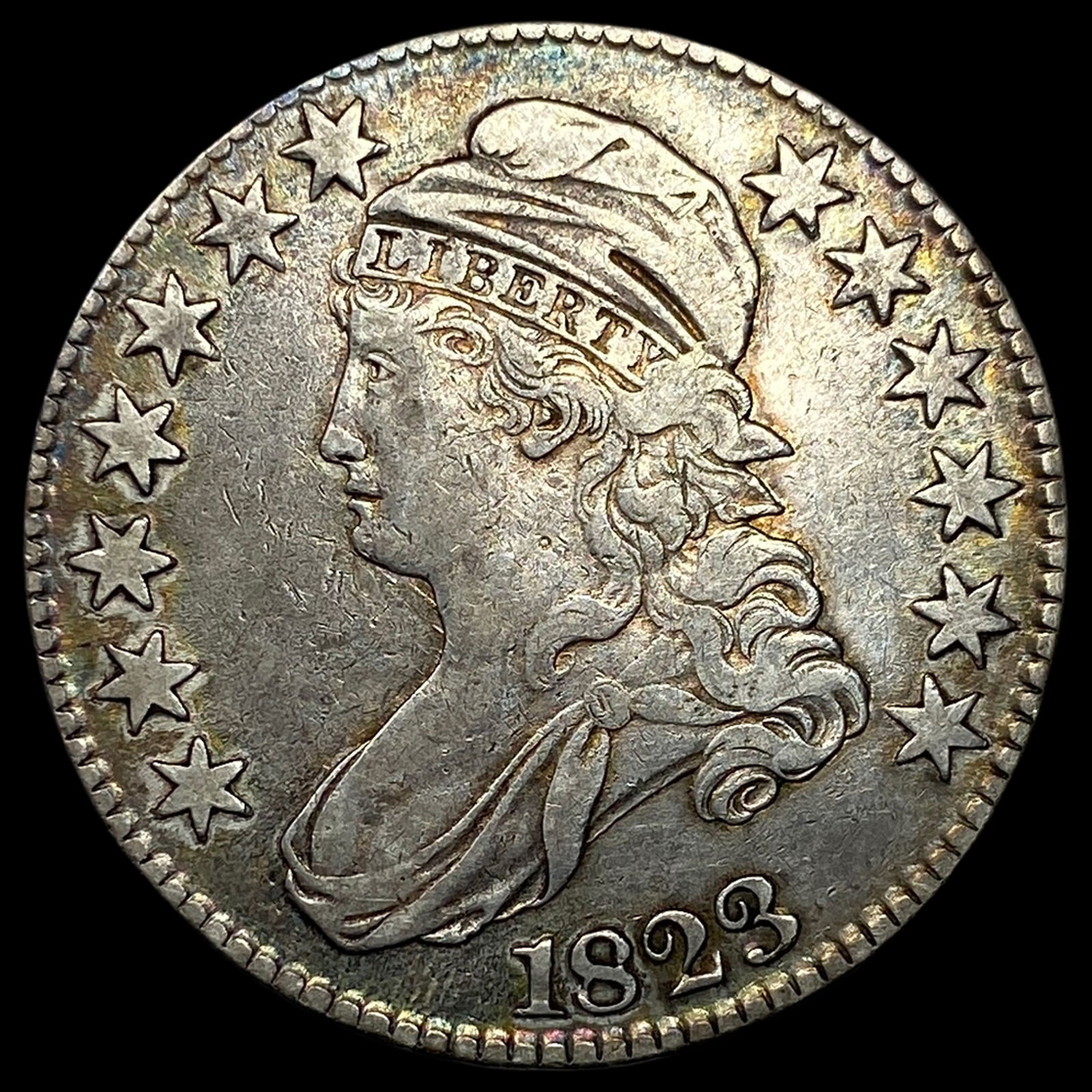1823 Capped Bust Half Dollar ABOUT UNCIRCULATED (1 of 2)