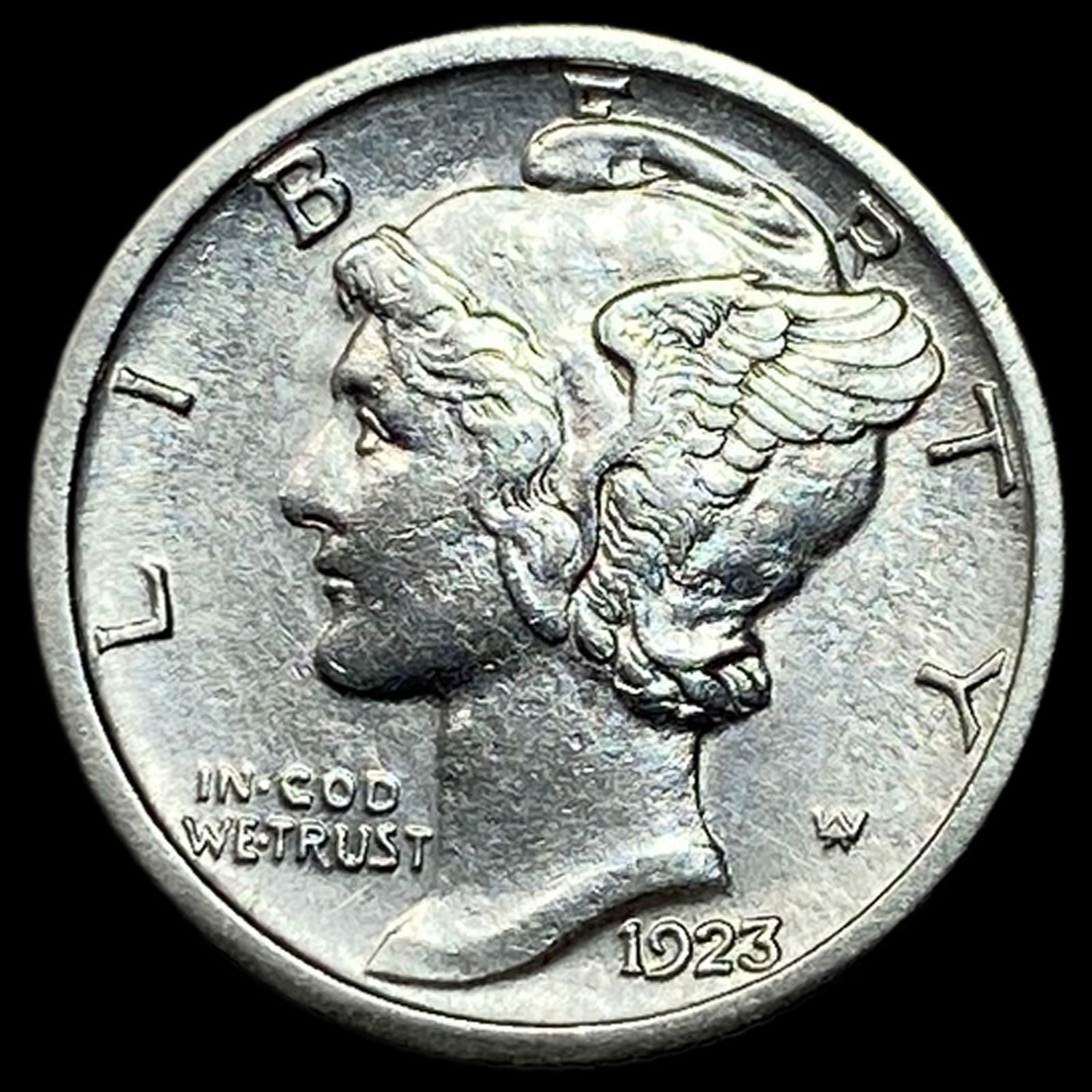 1923-S Silver Mercury Dime CLOSELY UNCIRCULATED (1 of 2)