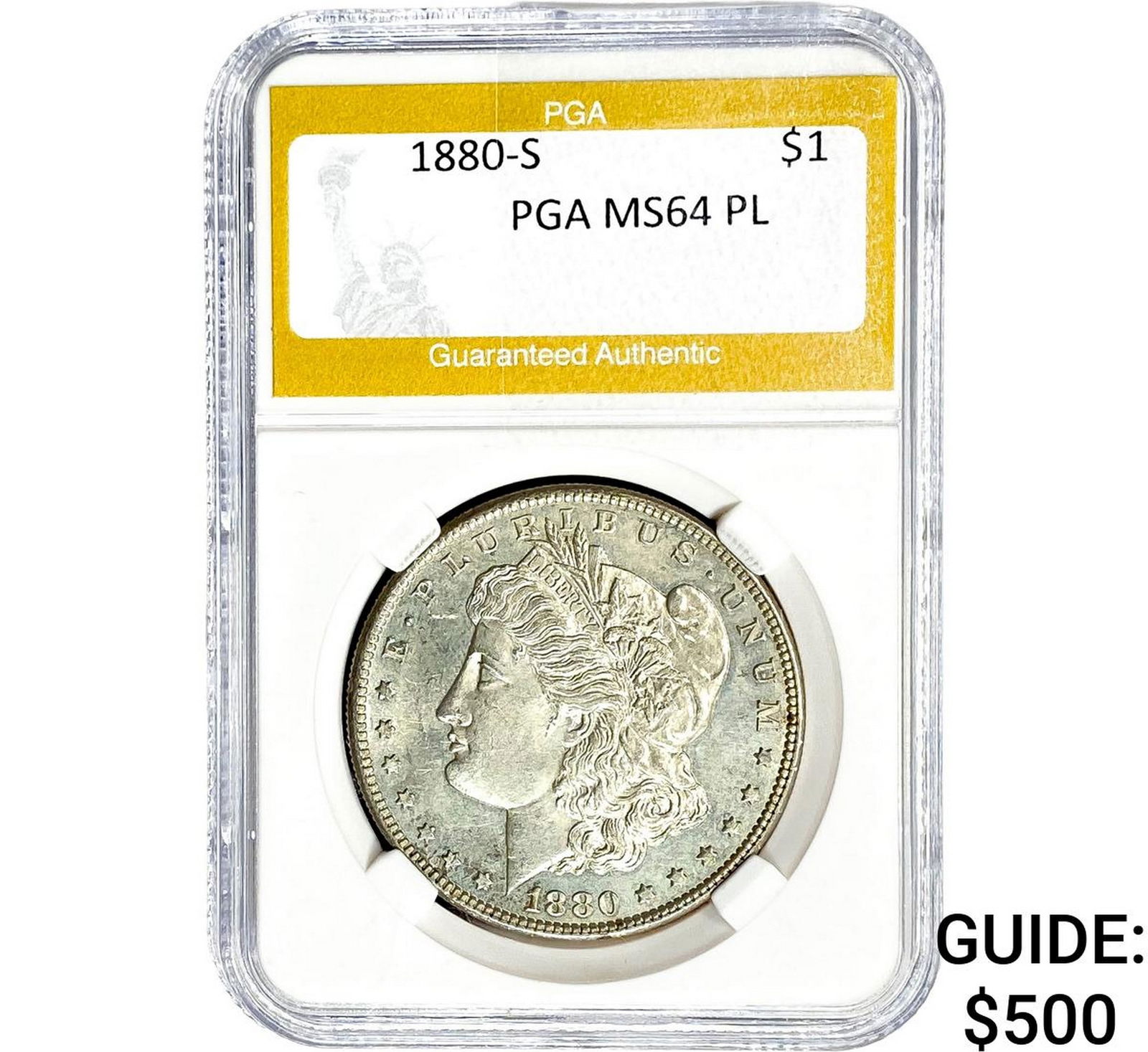 1880-S Morgan Silver Dollar PGA MS64 PL (1 of 2)